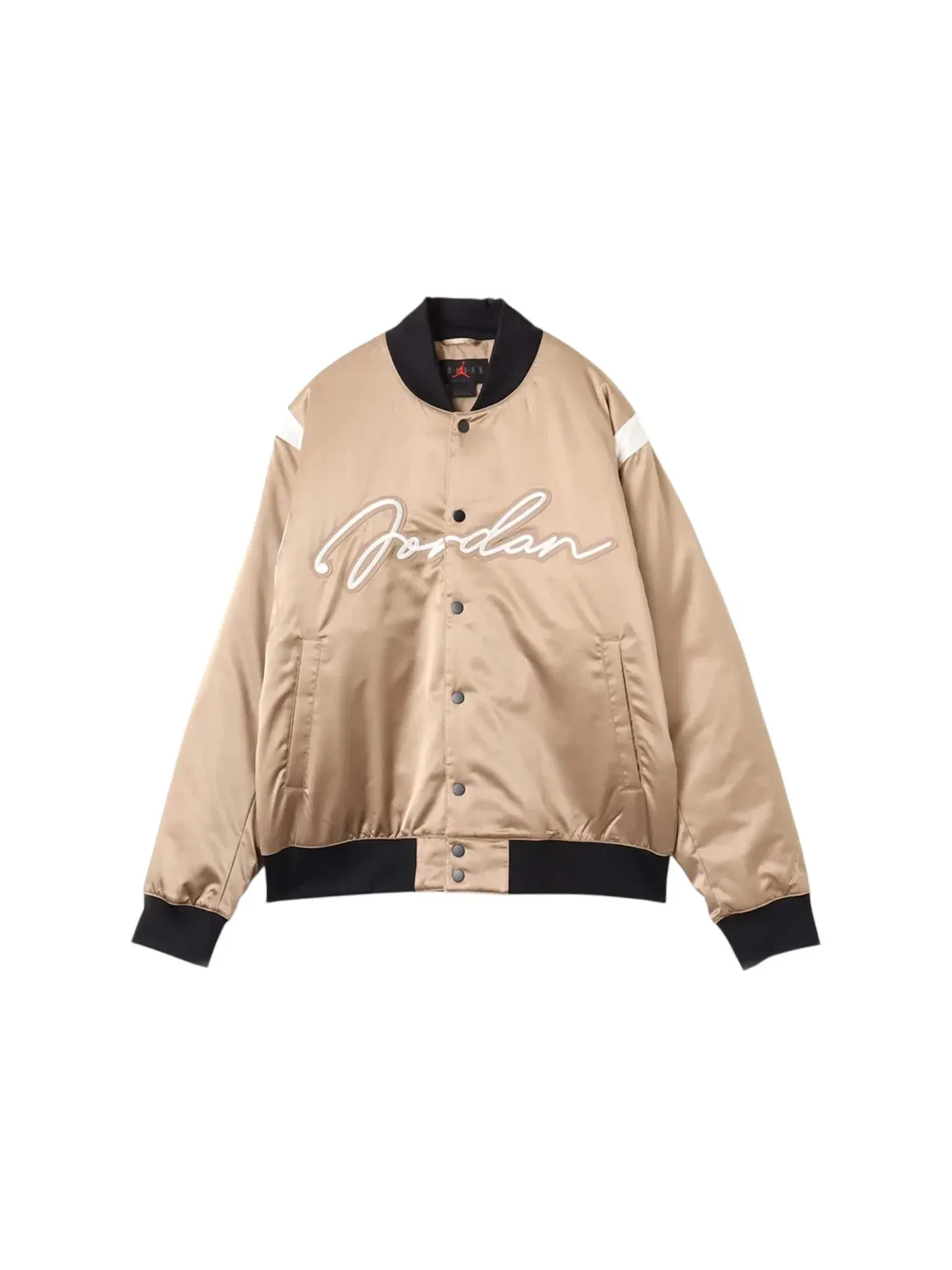 Мужская куртка-бомбер с воротником-стойкой Jordan MVP Varsity Bomber Jacket — изображение 1 из 1, бежевый