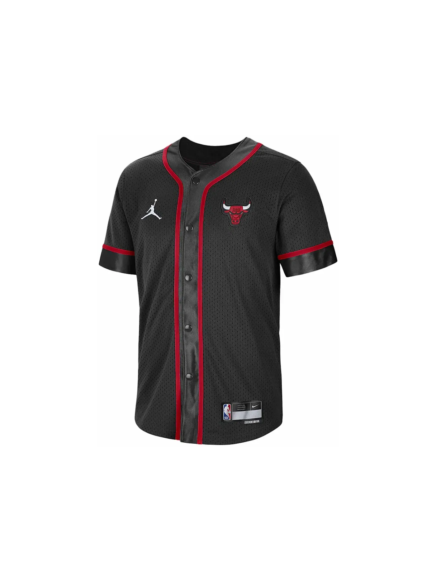 Мужская футболка с принтом Jordan NBA Chicago Bulls Statement Edition Dri-Fit Top — изображение 1 из 1, черный