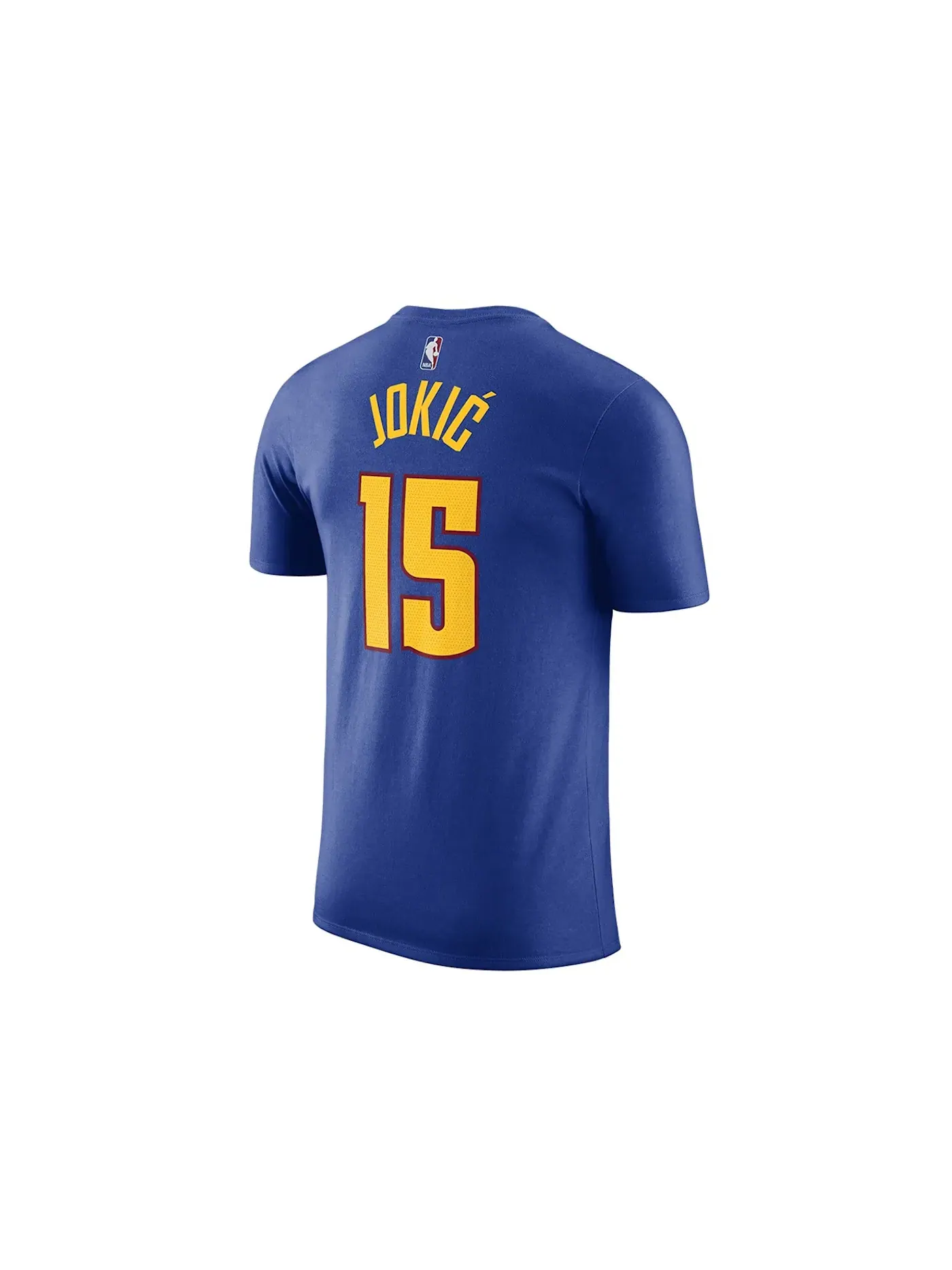 Мужская футболка с принтом Nikola Jokic Jordan — изображение 2 из 2, синий желтый