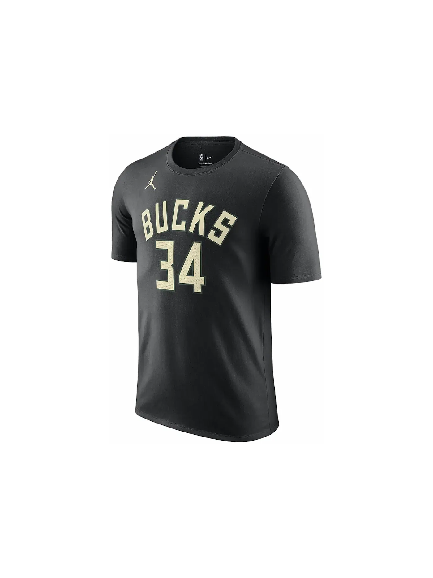 Мужская футболка с принтом Jordan NBA Milwaukee Bucks Giannis Antetokounpo T-shirt — изображение 1 из 2, черный