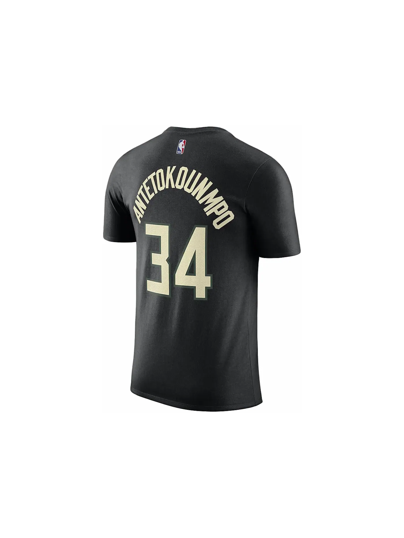 Мужская футболка с принтом Jordan NBA Milwaukee Bucks Giannis Antetokounpo T-shirt — изображение 2 из 2, черный