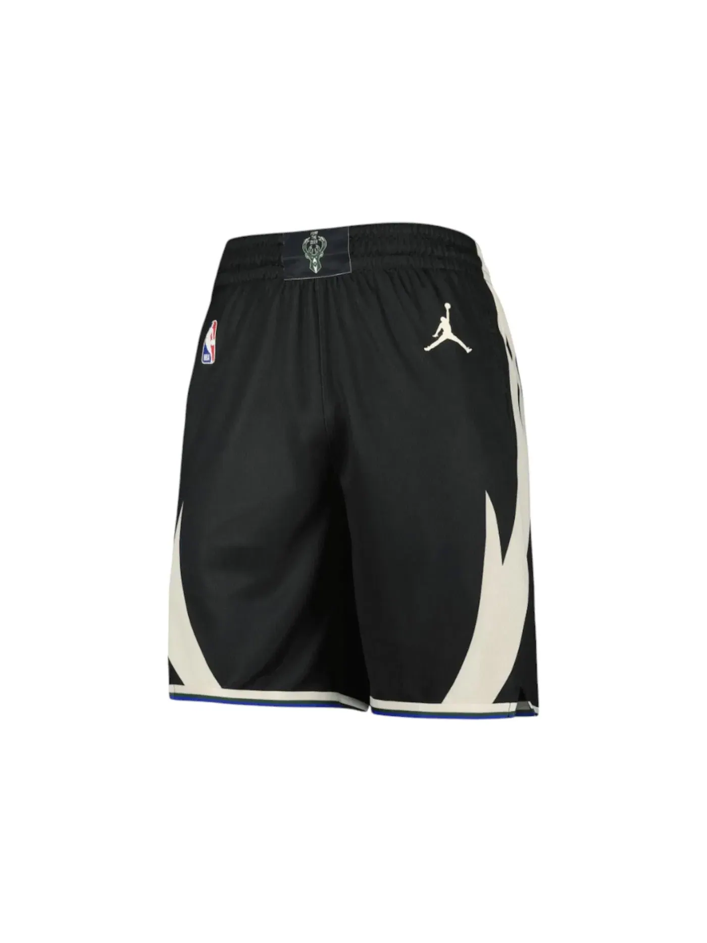 Мужские шорты с принтом Jordan NBA Milwaukee Bucks Performance Swingman Statement Edition Black/Cream — изображение 1 из 2