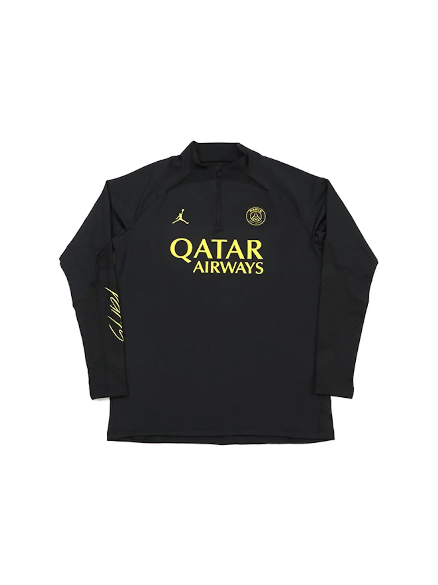Мужская футболка с длинным рукавом Jordan Paris Saint-Germain Strike L/S Top — изображение 1 из 2, черный/желтый