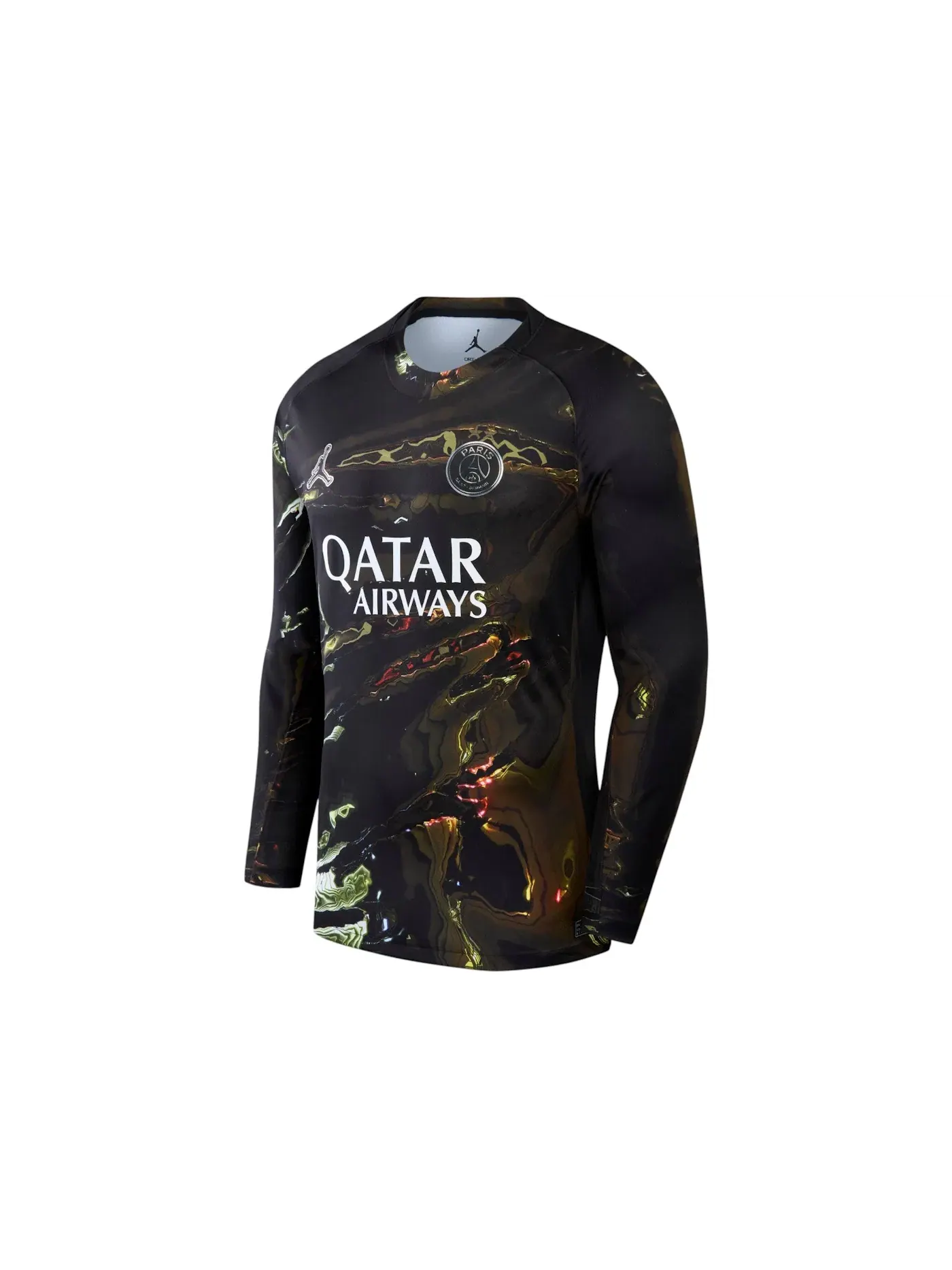 Мужская футболка с длинным рукавом Jordan Jersey (Champions of Europe 2026 Print) — изображение 2 из 2, черный