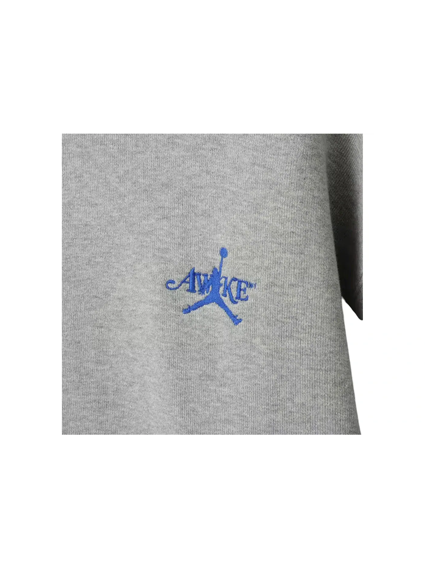 Мужская худи с длинным рукавом Jordan x Awake NY Fleece Hoodie Heather Grey/Black/Game Royal — изображение 2 из 2