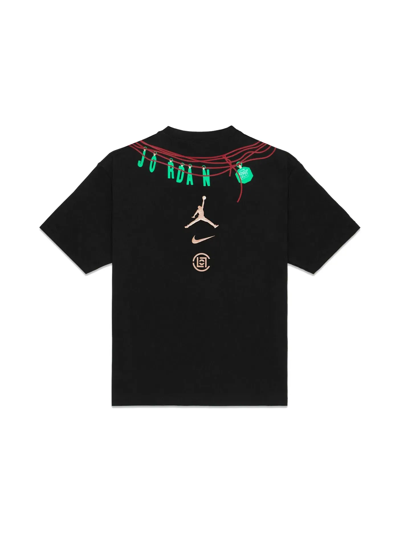 Мужская футболка с принтом Jordan x Clot Jade T-Shirt (Asia Sizing) — изображение 2 из 2, черный