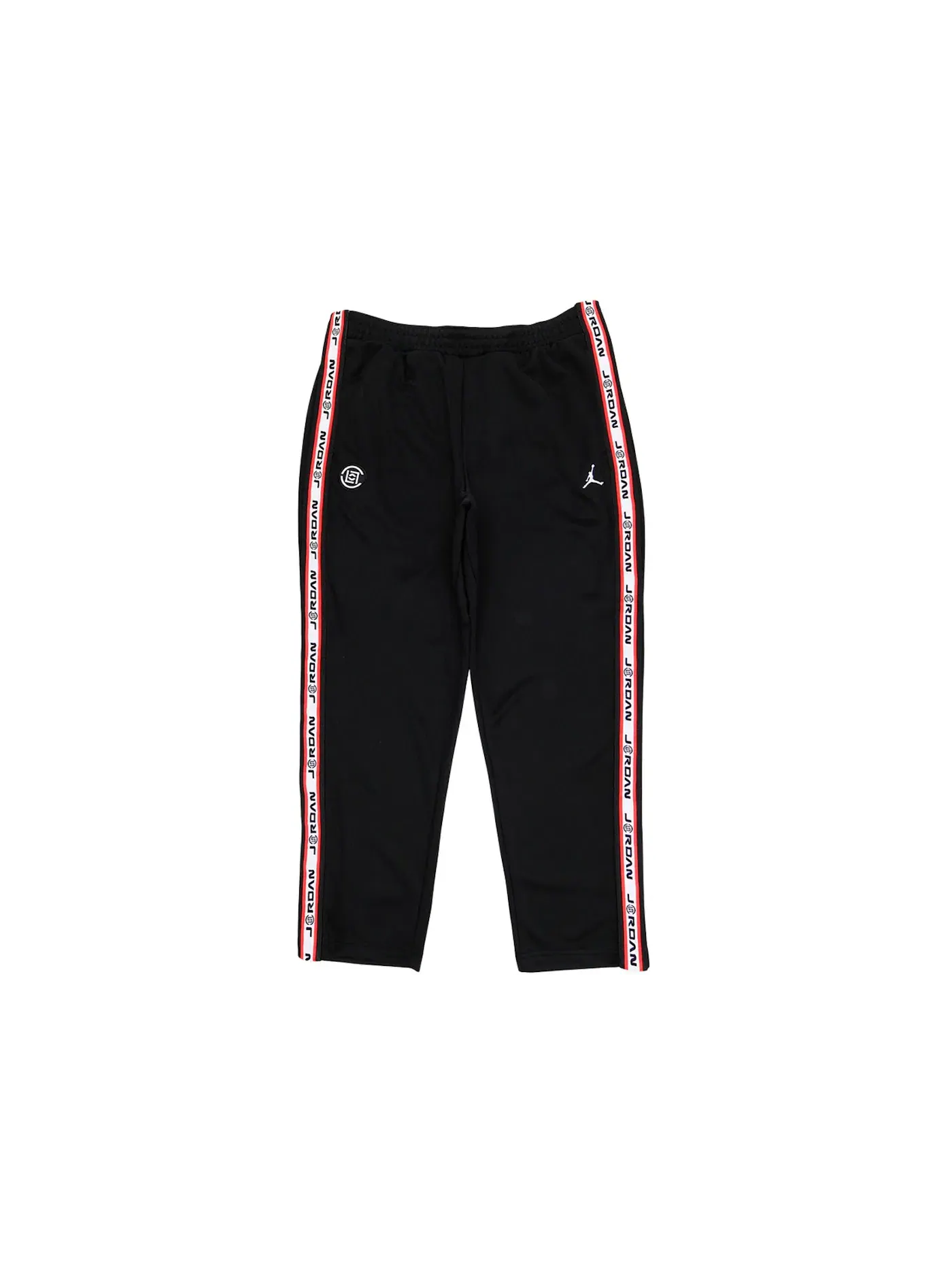 Мужские спортивные брюки с принтом Jordan x CLOT NRG Track Pants — изображение 1 из 2, черный/белый/красный