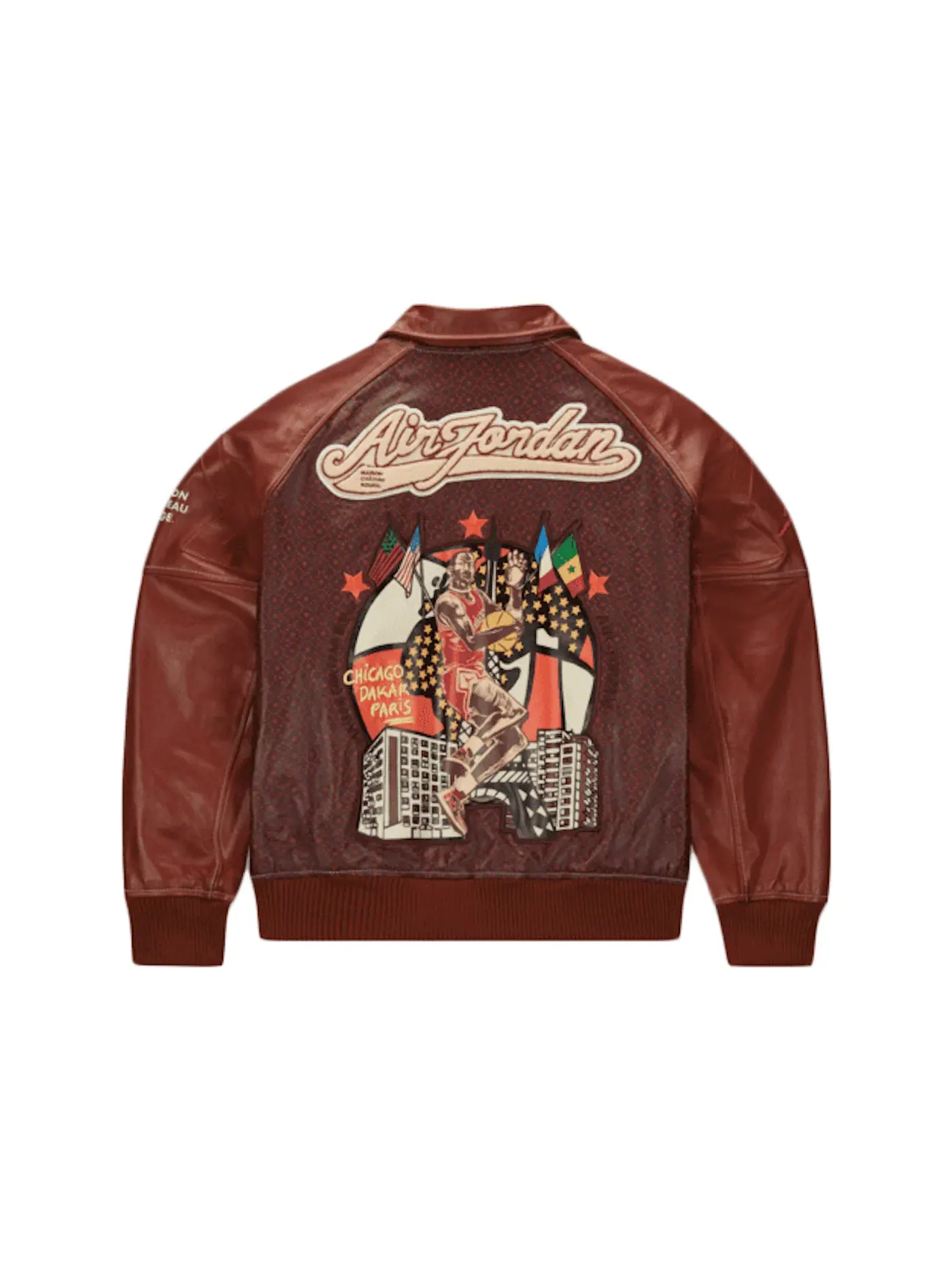 Мужская куртка с принтом Jordan x Maison Chateau Rouge Jacket — изображение 2 из 2, коричневый