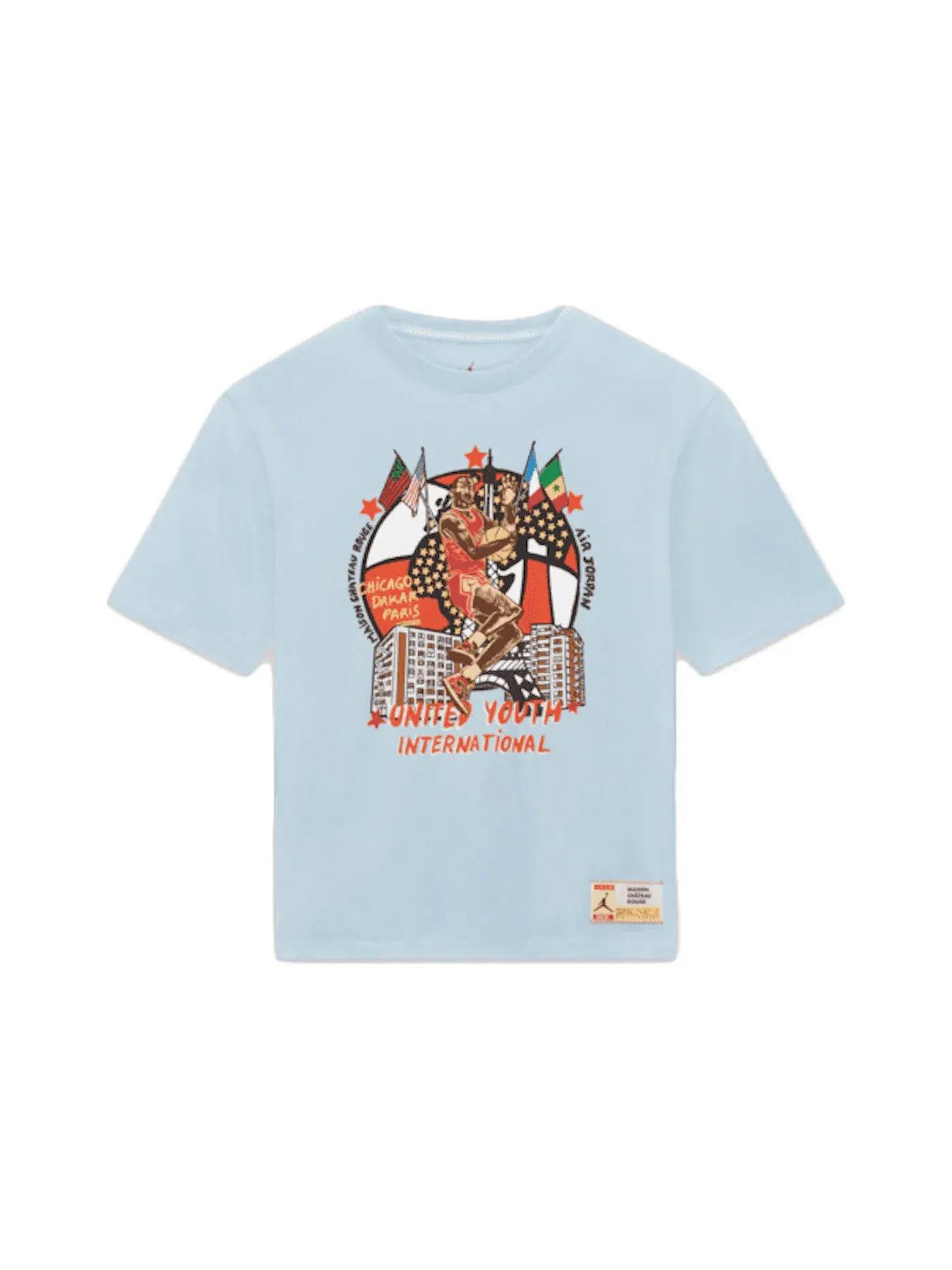 Мужская футболка с принтом Jordan x Maison Chateau Rouge T-Shirt — изображение 1 из 2, синий