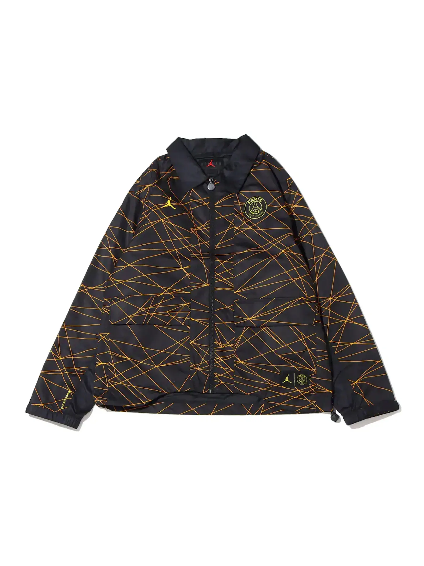 Мужская куртка с принтом Jordan Paris Saint-Germain Anthem Jacket (Asia Sizing) — изображение 1 из 2, черный/желтый