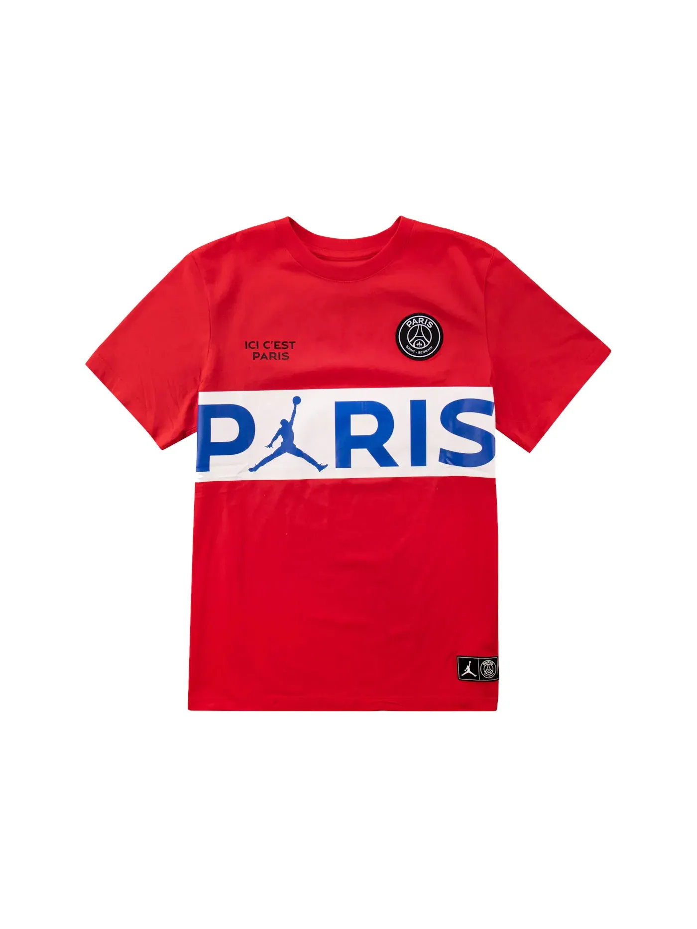 Мужская футболка с принтом Jordan x Paris Saint-Germain Wordmark Tee — изображение 1 из 1, красный
