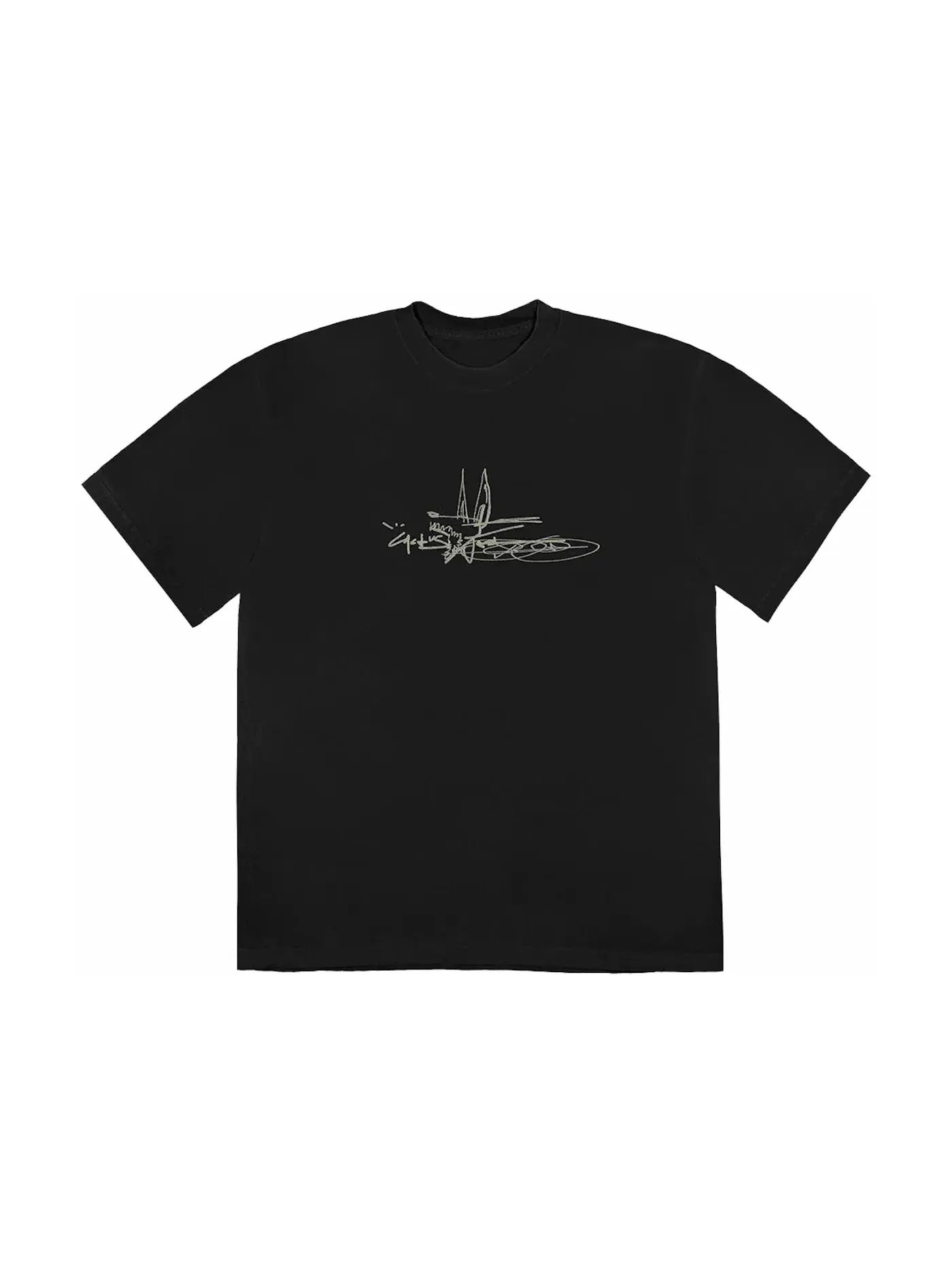 Мужская футболка с принтом Travis Scott Tee — изображение 1 из 1, черный