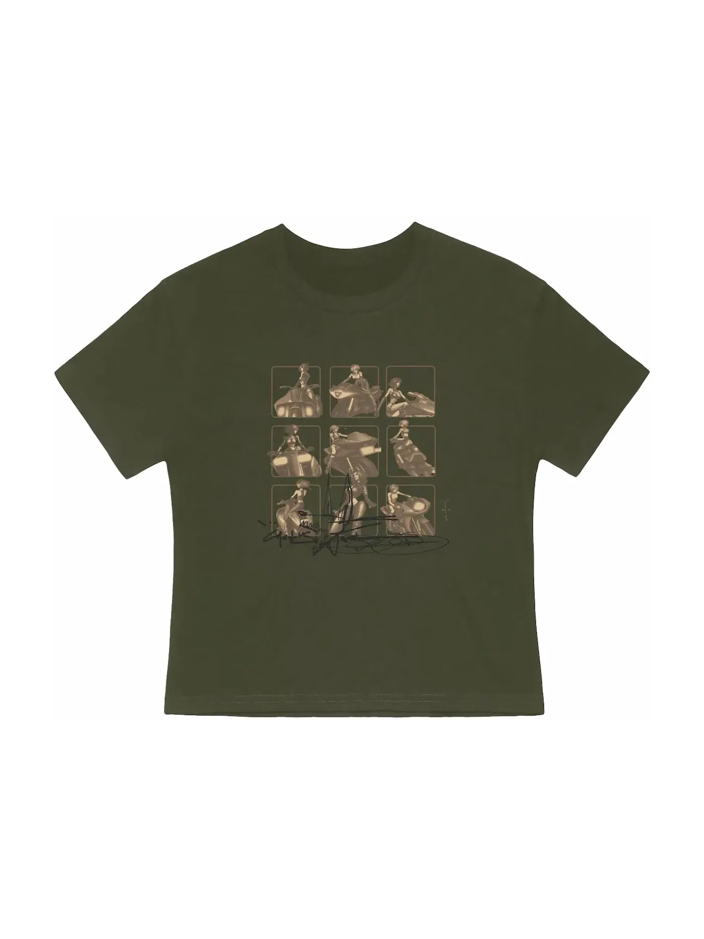 Мужская футболка с принтом Jordan x Travis Scott Cactus Jack The Rider Babydoll Tee — изображение 1 из 1, зеленый