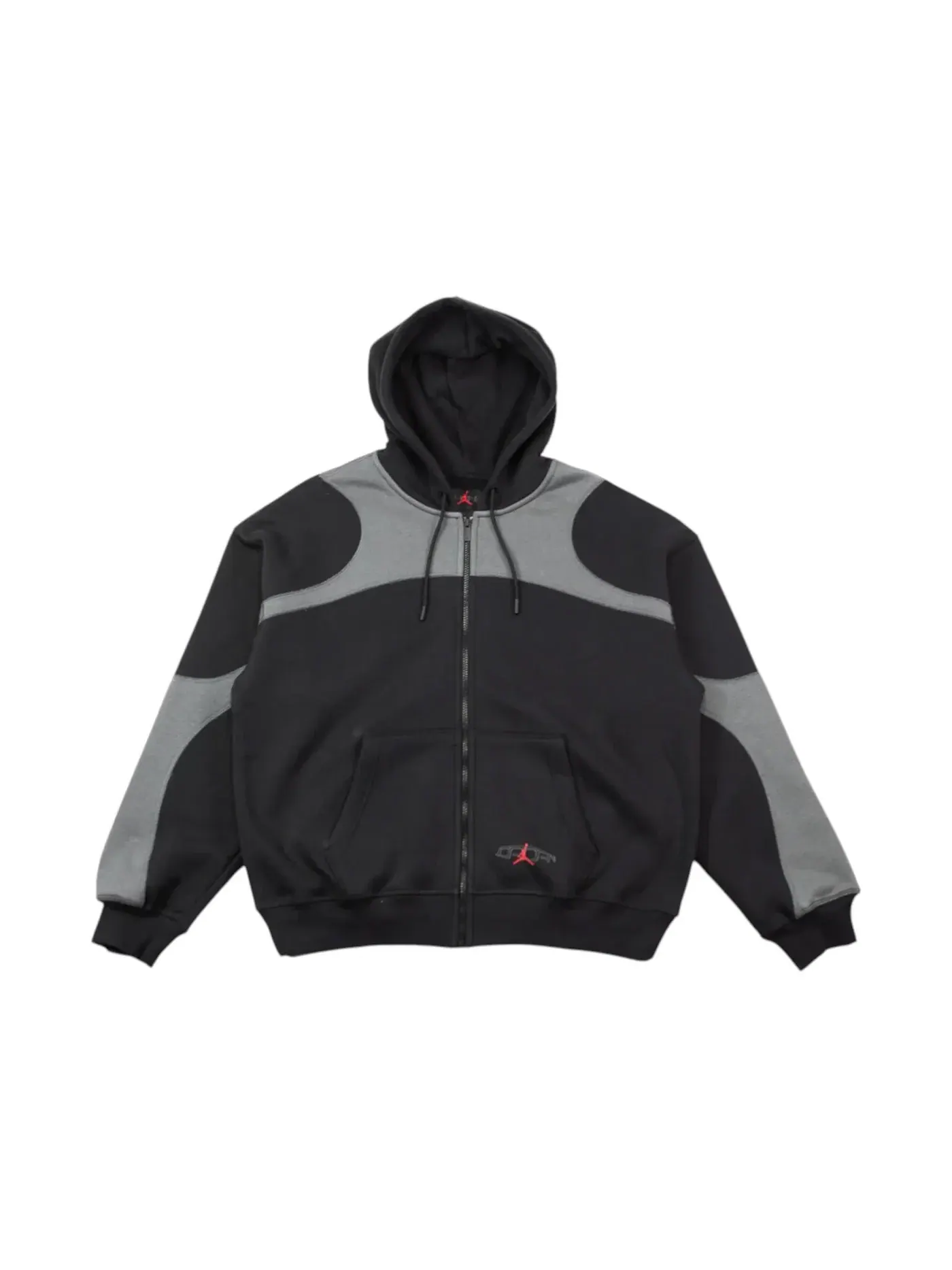 Мужская худи оверсайз с принтом Jordan Y2K Oversized Stretch Full-Zip Hoodie — изображение 1 из 1, черный/серый/красный