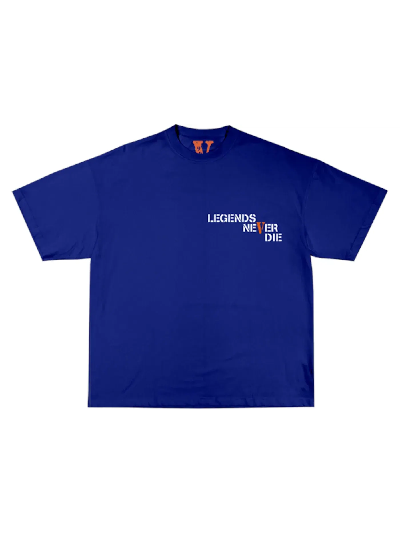 Мужская футболка с принтом Juice Wrld x Vlone 999 Tee Juice Wrld — изображение 2 из 2, синий