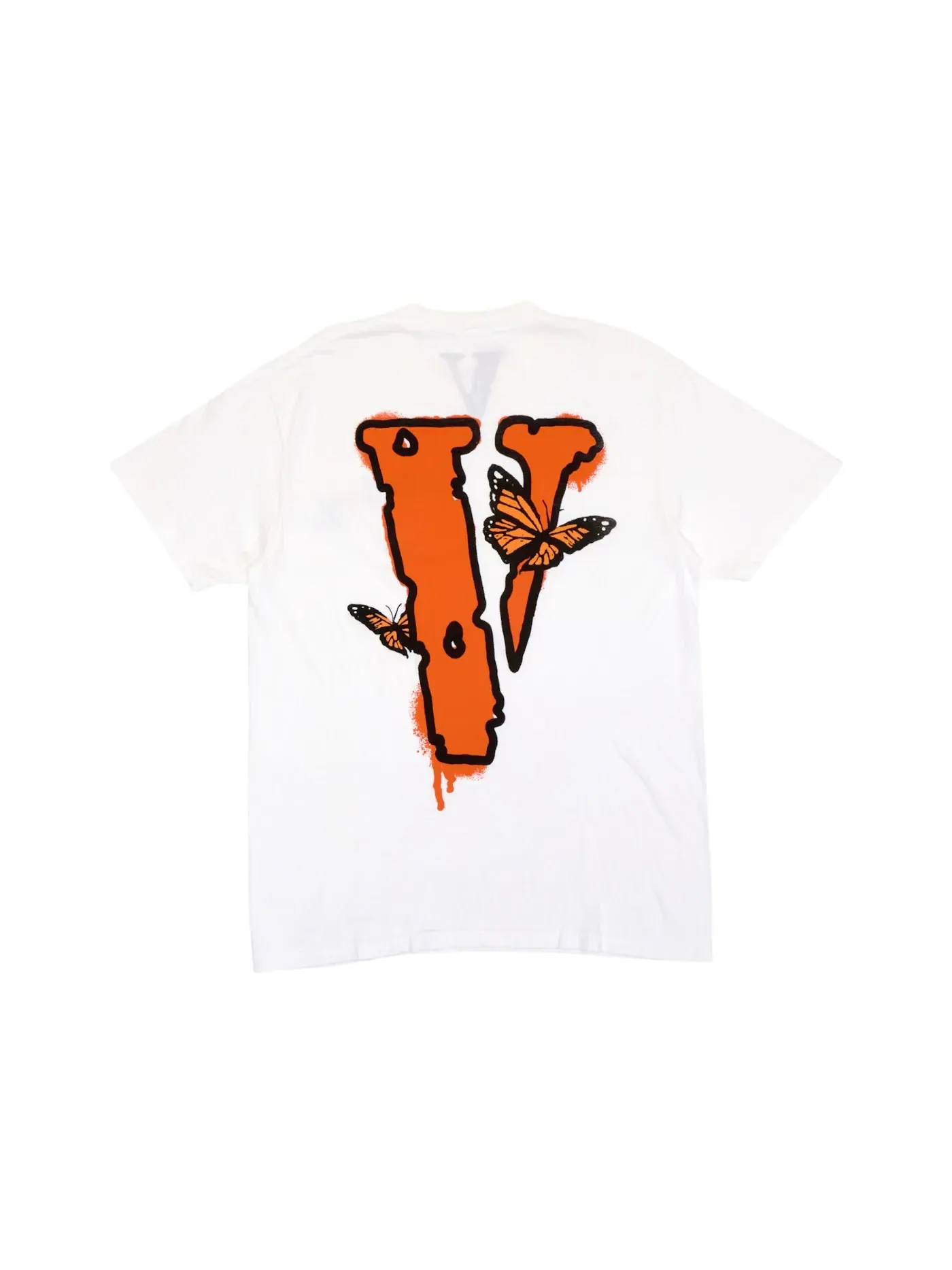 Мужская футболка с принтом Juice Wrld x Vlone Butterfly Juice Wrld — изображение 2 из 2, белый