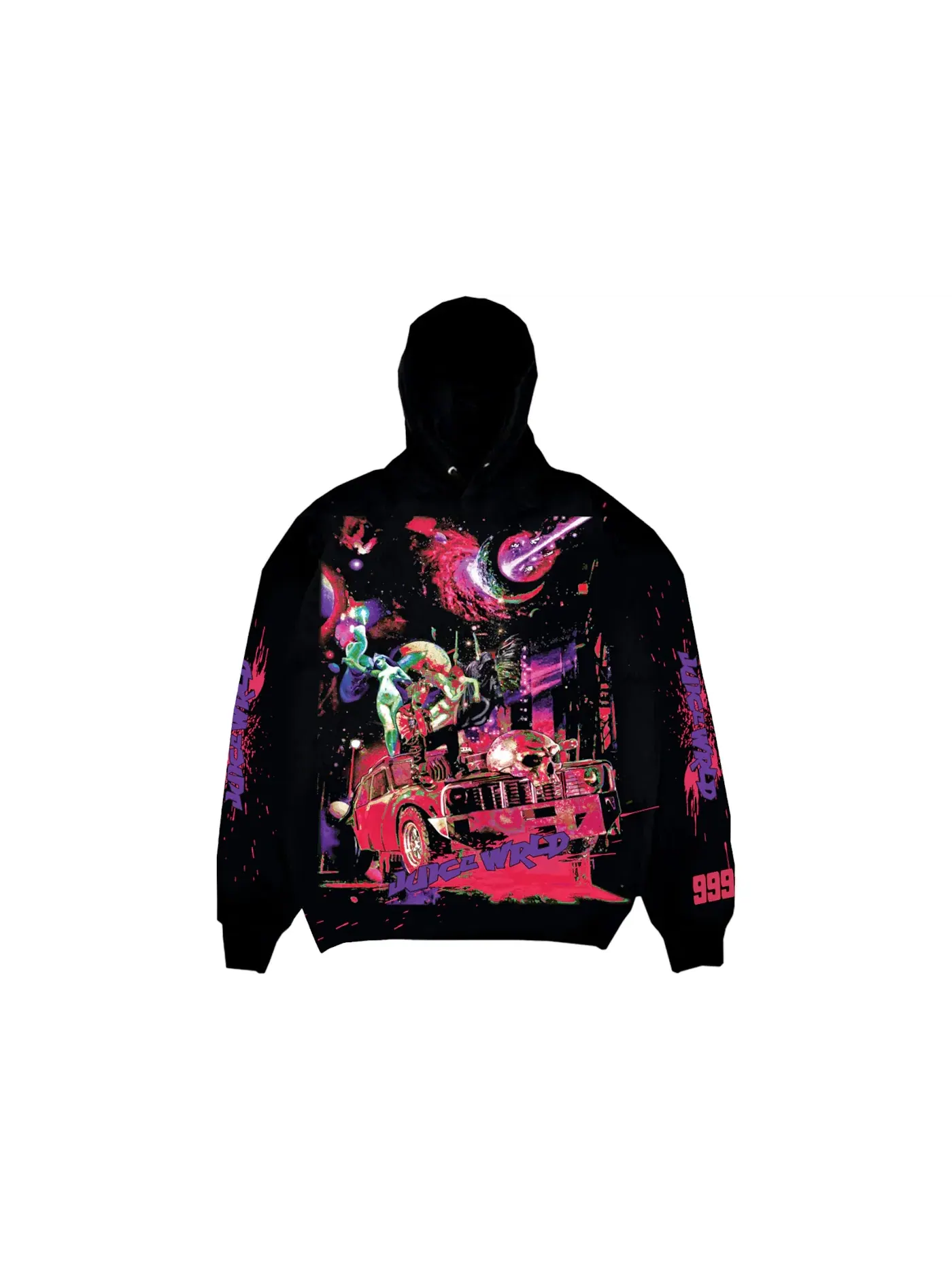 Мужская худи с принтом Galaxy Hoodie Juice Wrld — изображение 1 из 2, черный