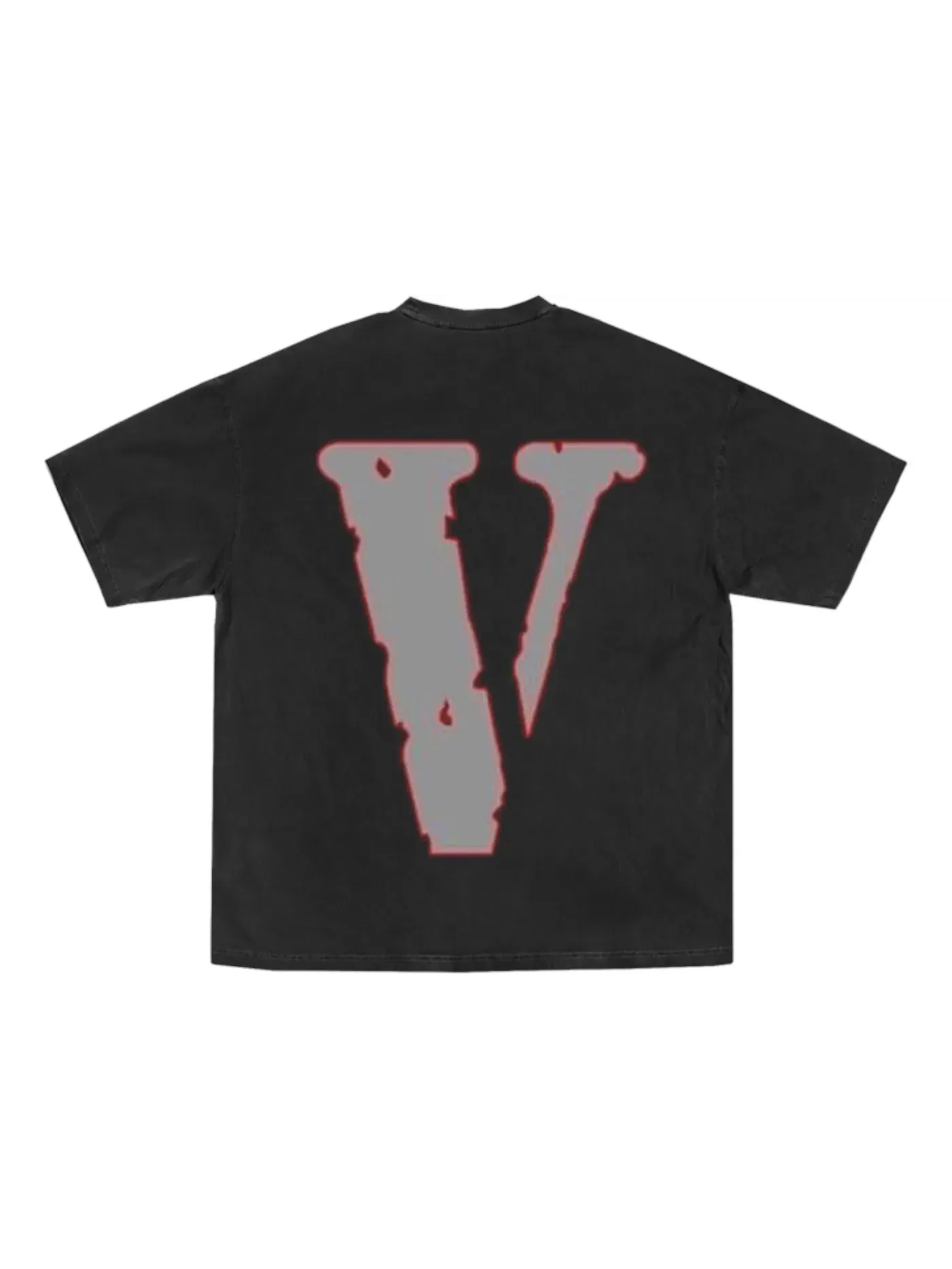 Мужская футболка с принтом Juice Wrld x Vlone Man of the Year Tee — изображение 2 из 2, черный