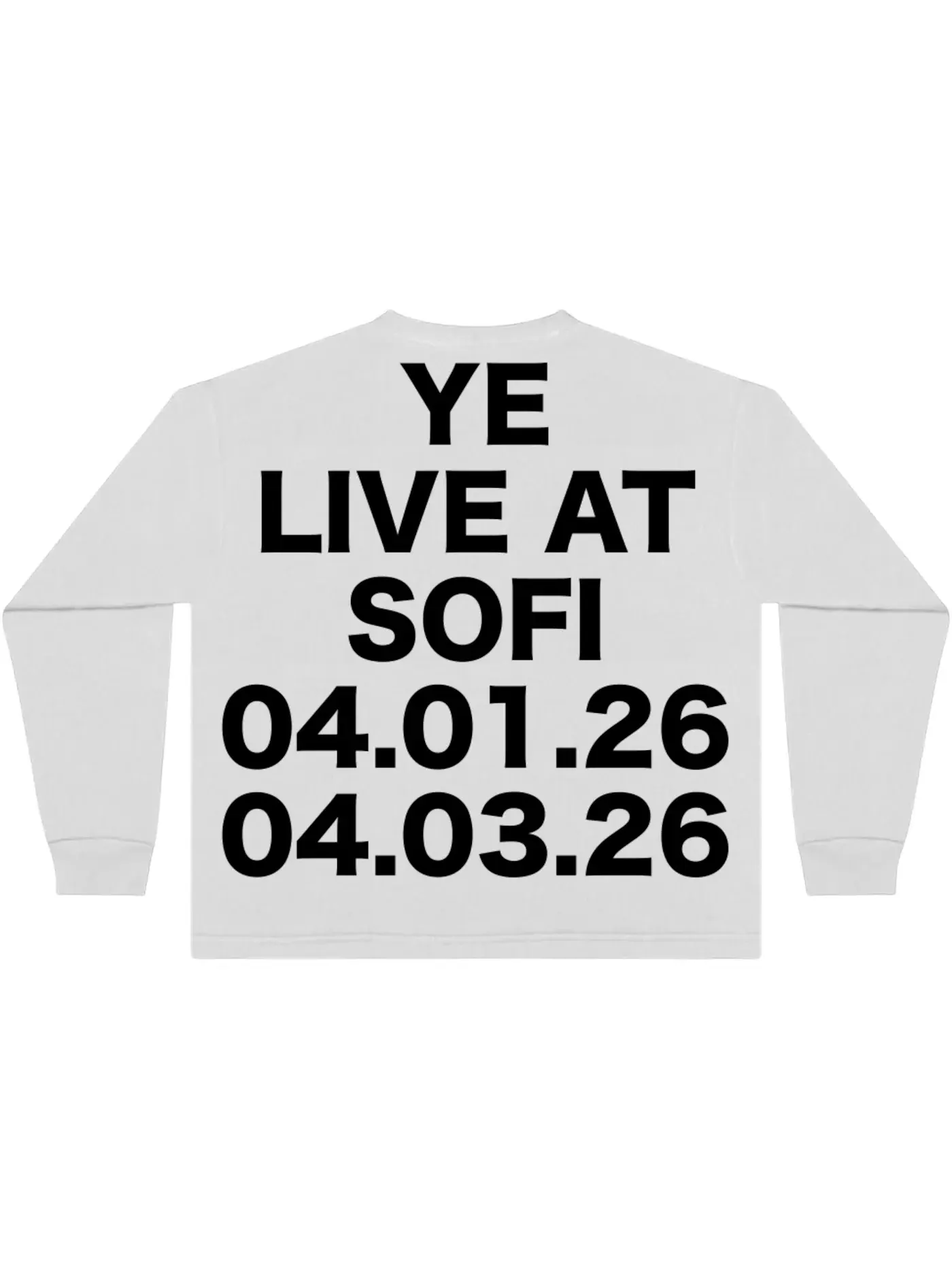 Мужская футболка с принтом Ye Live Tee Kanye West — изображение 2 из 2, белый