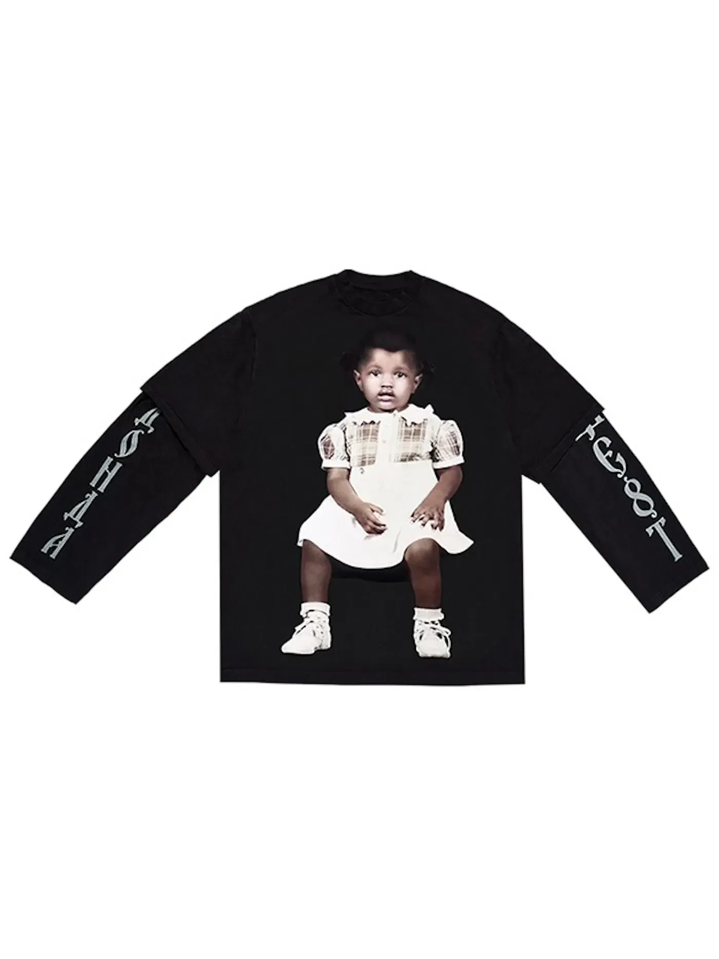 Мужская футболка с принтом L/S T-shirt Kanye West — изображение 1 из 2, черный