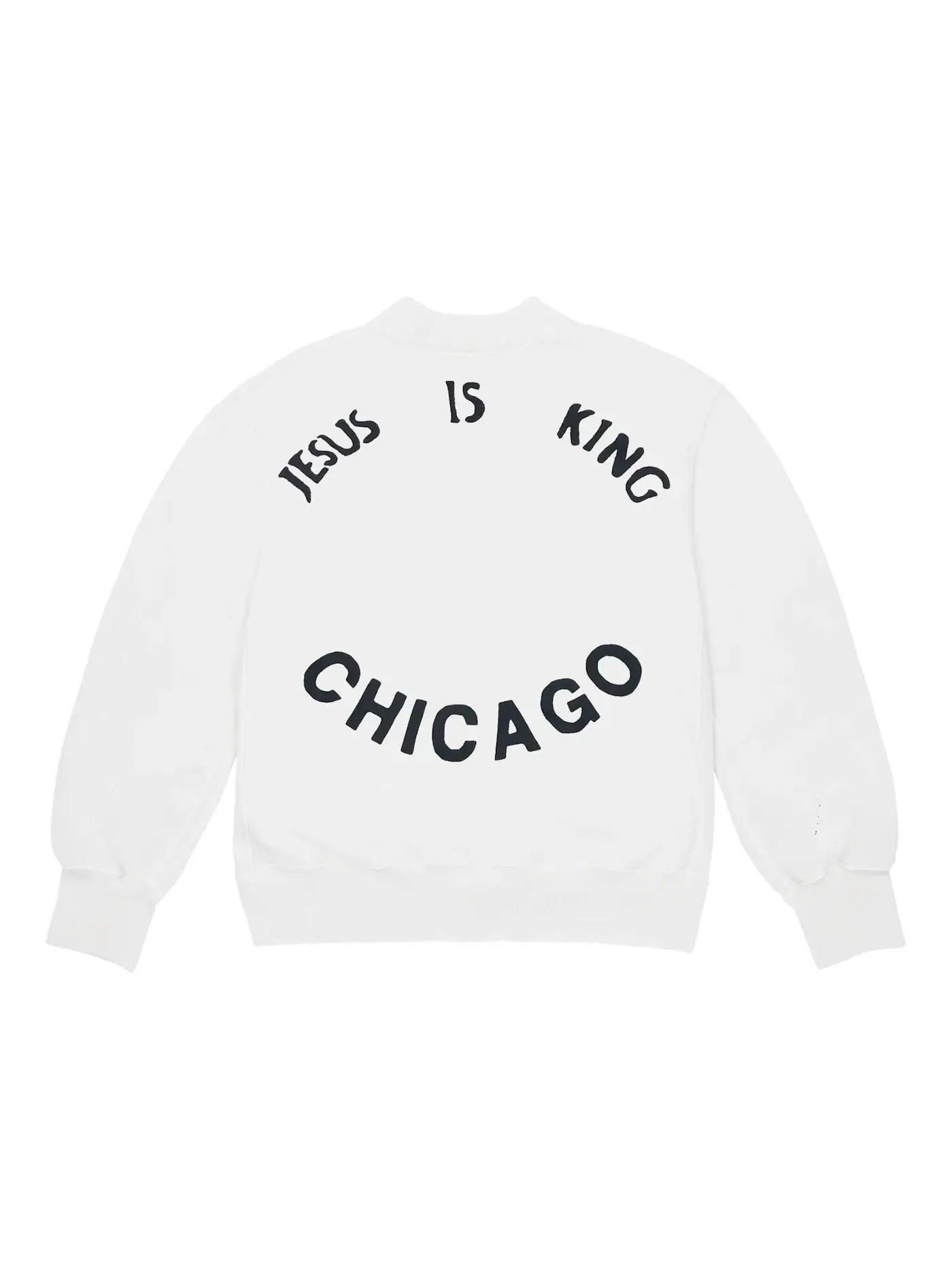 Мужской свитшот Kanye West Jesus Is King Chicago Crewneck — изображение 1 из 2, белый