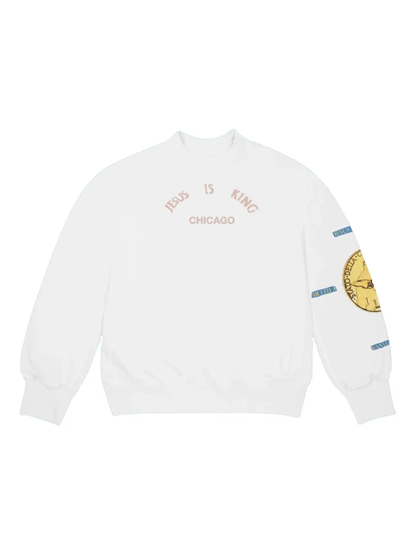 Мужской свитшот с принтом Kanye West Crewneck — изображение 1 из 2, белый