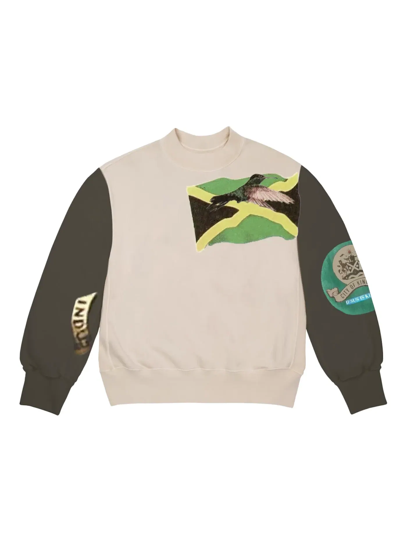 Мужской свитшот с принтом Crewneck Kanye West — изображение 1 из 1, коричневый