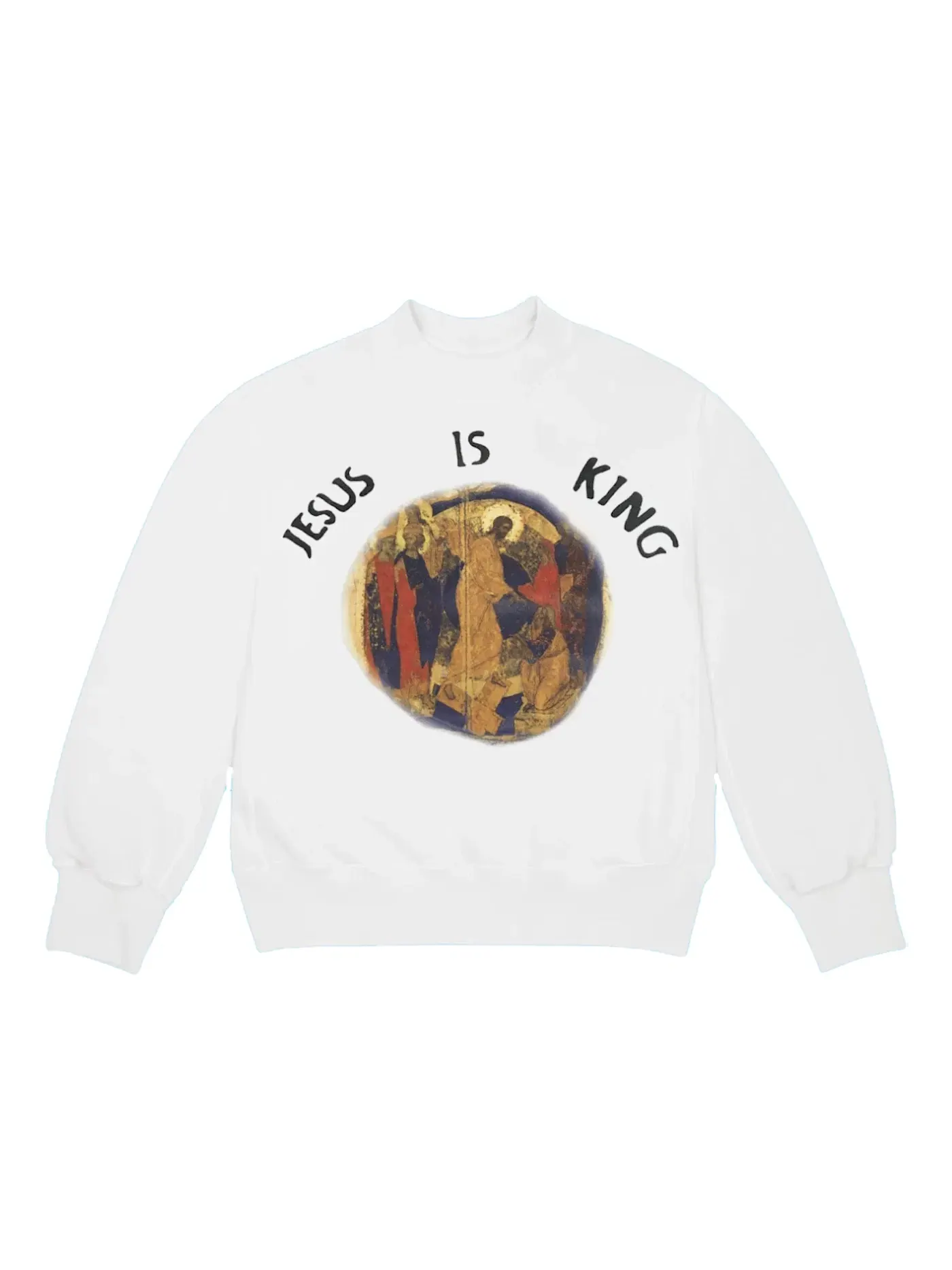 Мужской свитшот с принтом Kanye West Jesus Is King Painting II Crewneck — изображение 1 из 1, белый