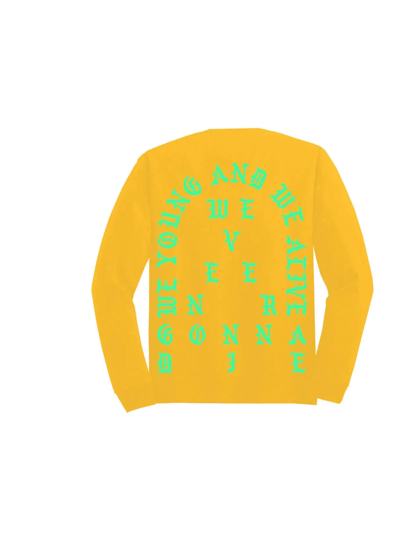 Мужская футболка с длинным рукавом Kanye West Philadelphia Pablo Pop-Up We Young And We Alive L/S Tee — изображение 1 из 2