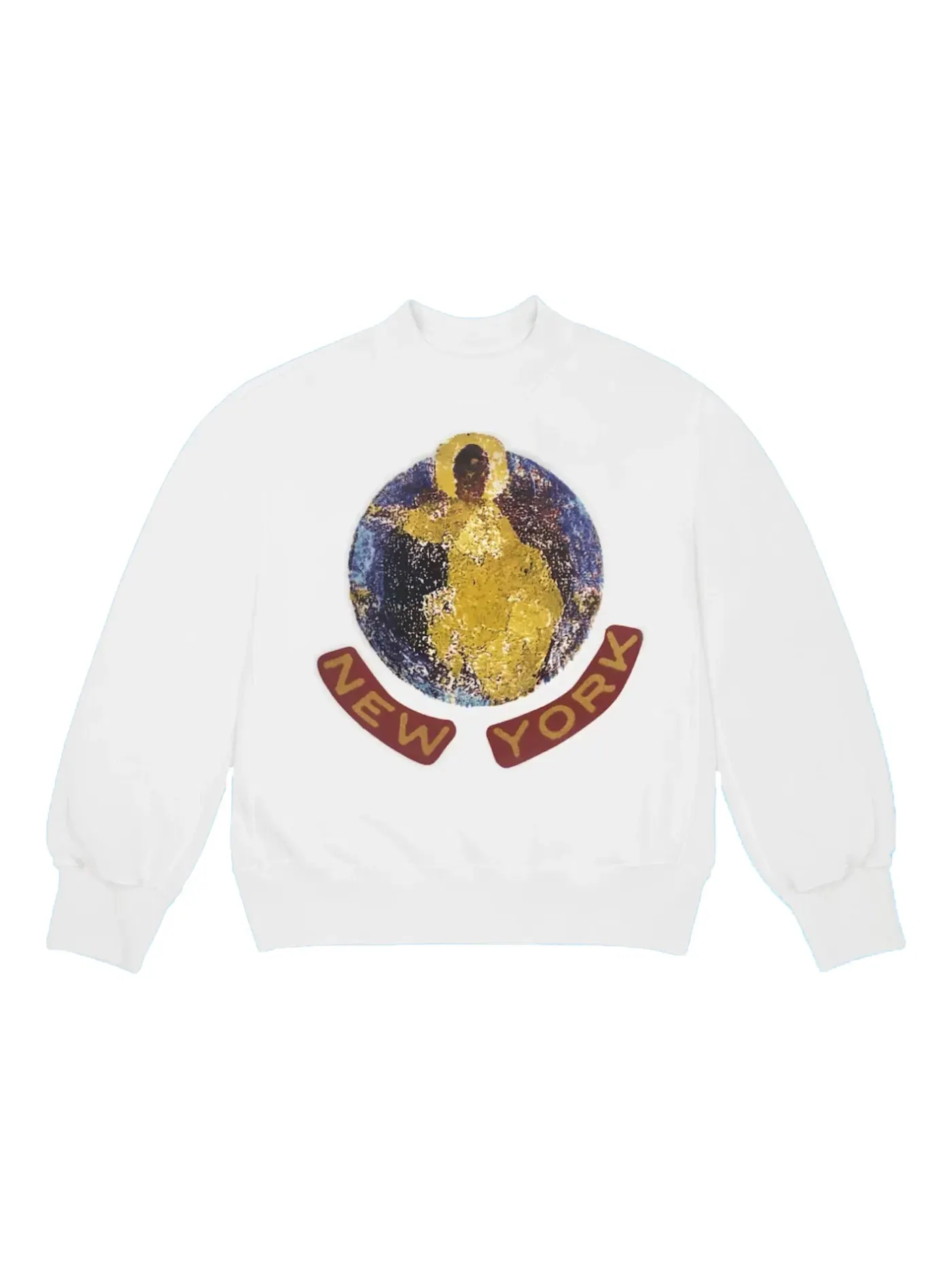 Мужской свитшот с принтом Crewneck Kanye West — изображение 1 из 2, белый