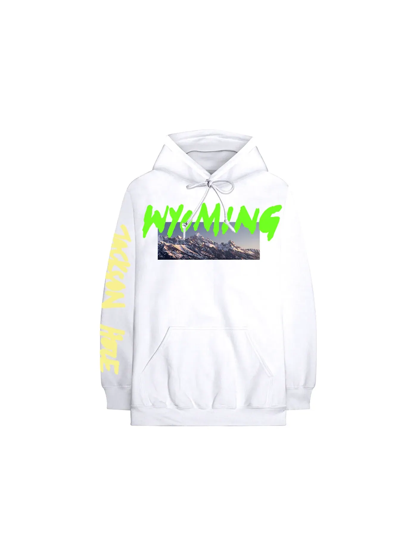 Мужской худи с принтом Kanye West Wyoming Hoodie — изображение 1 из 2, белый