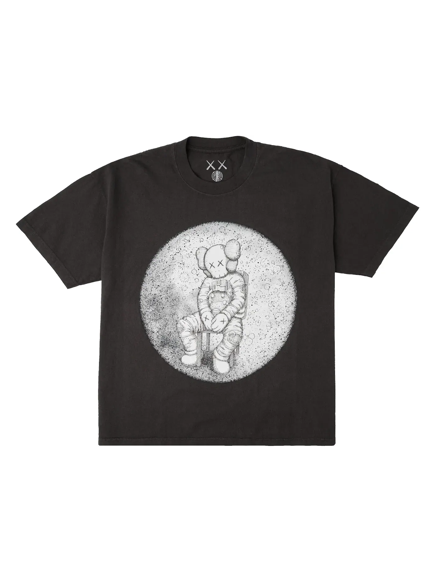 Мужская футболка с принтом Tee KAWS — изображение 1 из 2, винтажный черный