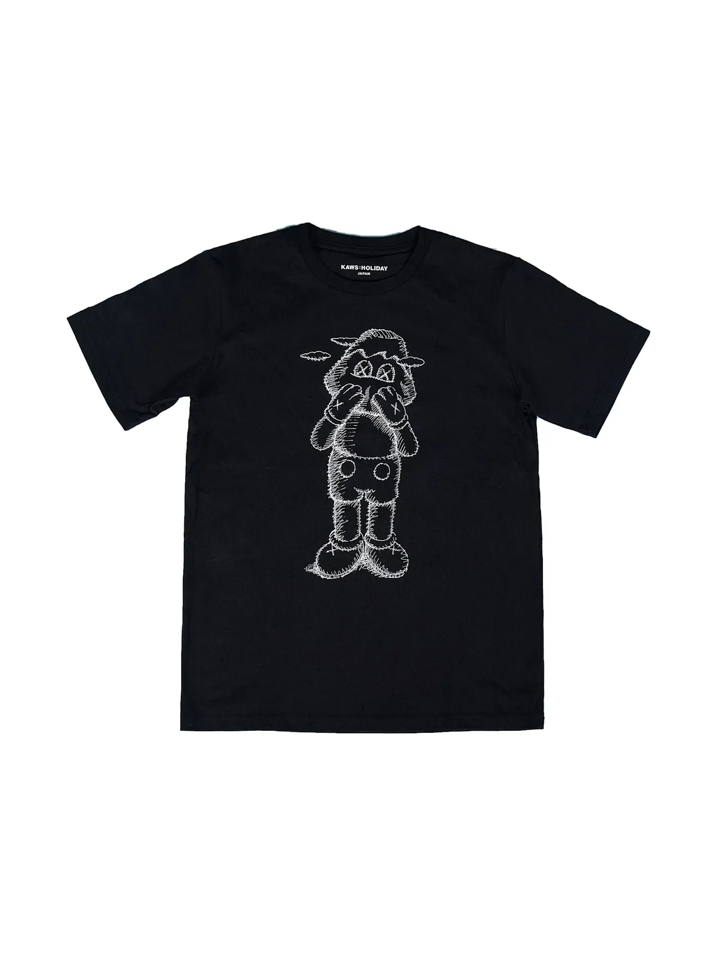 Мужская футболка с принтом KAWS Holiday Japan Sketch T-Shirt — изображение 1 из 1, черный