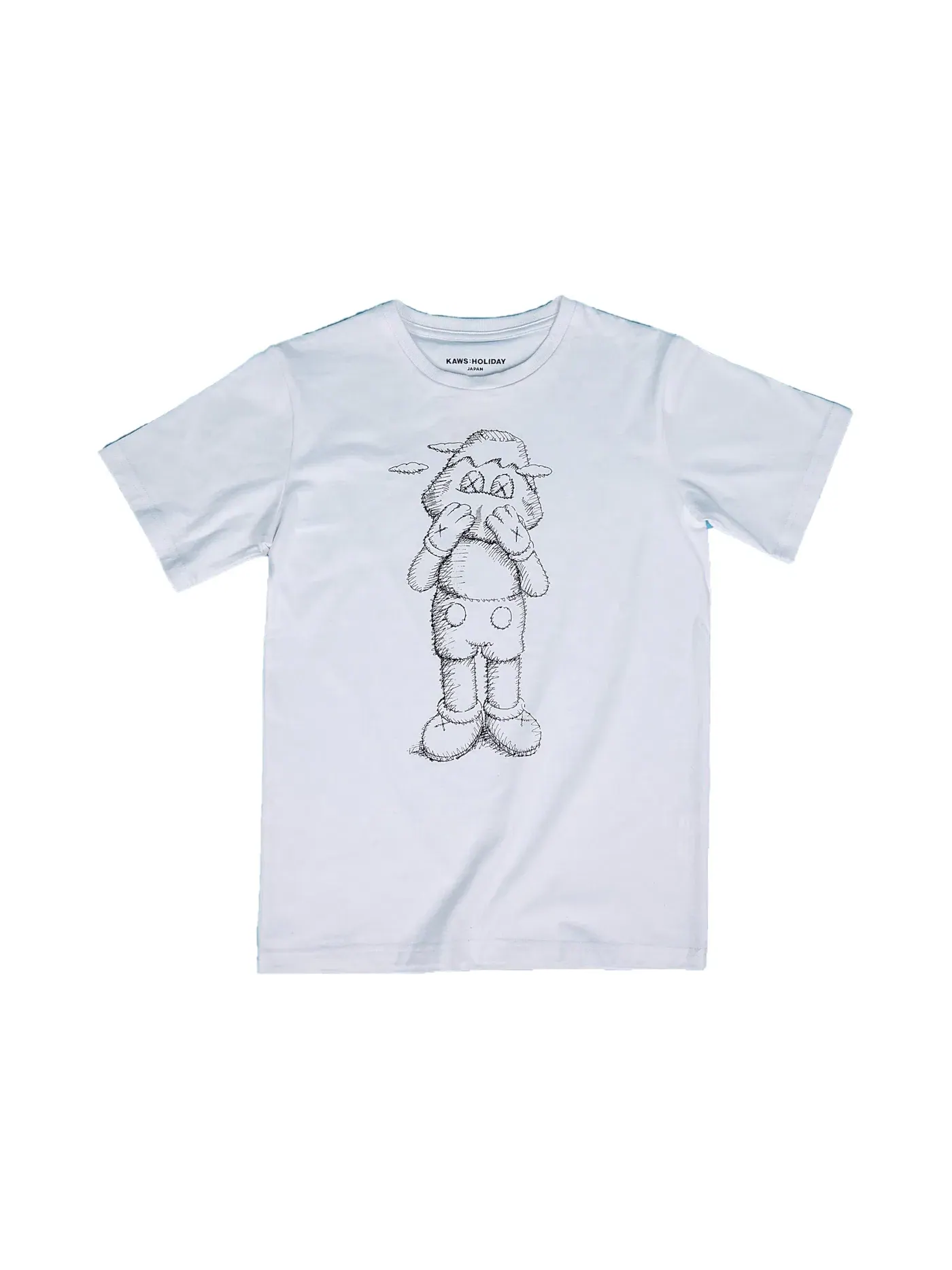 Мужская футболка с принтом KAWS HOLIDAY JAPAN Sketch T-Shirt KAWS — изображение 1 из 1, белый
