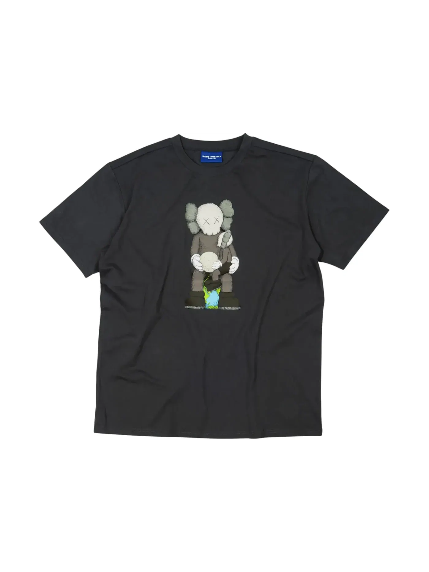 Мужская футболка с принтом KAWS — изображение 1 из 1, серый