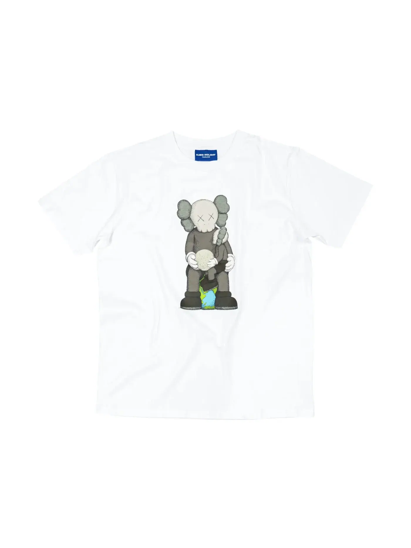 Мужская футболка с принтом KAWS — изображение 1 из 1, белый