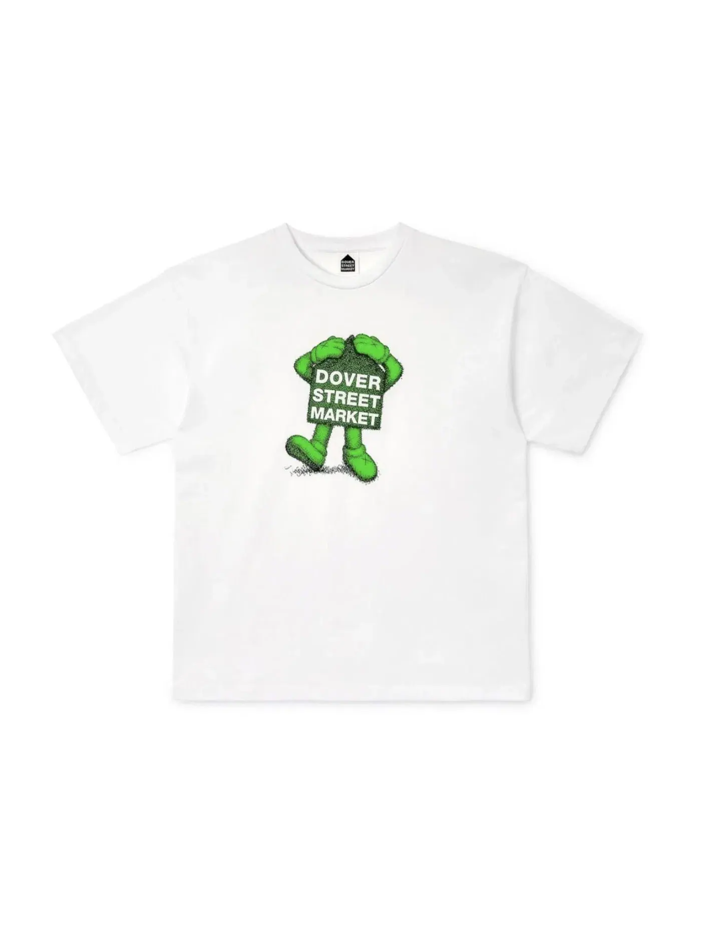Мужская футболка с принтом KAWS x Dover Street Market Fluro Rebellion T-shirt KAWS — изображение 1 из 1, зеленый