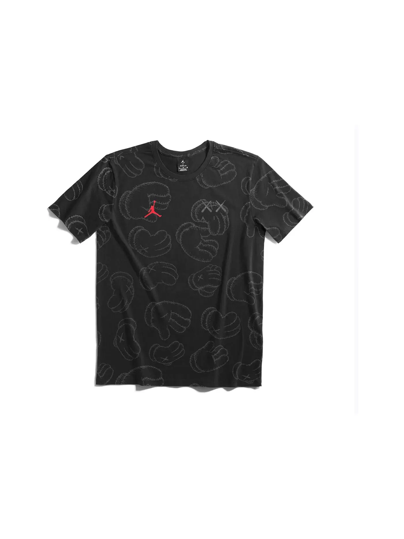 Мужская футболка с принтом KAWS x Jordan Tee — изображение 1 из 1, черный