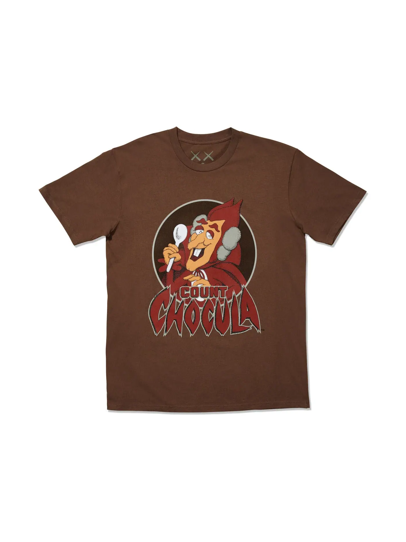 Мужская футболка с принтом KAWS x Monsters Count Chocula — изображение 1 из 1, коричневый