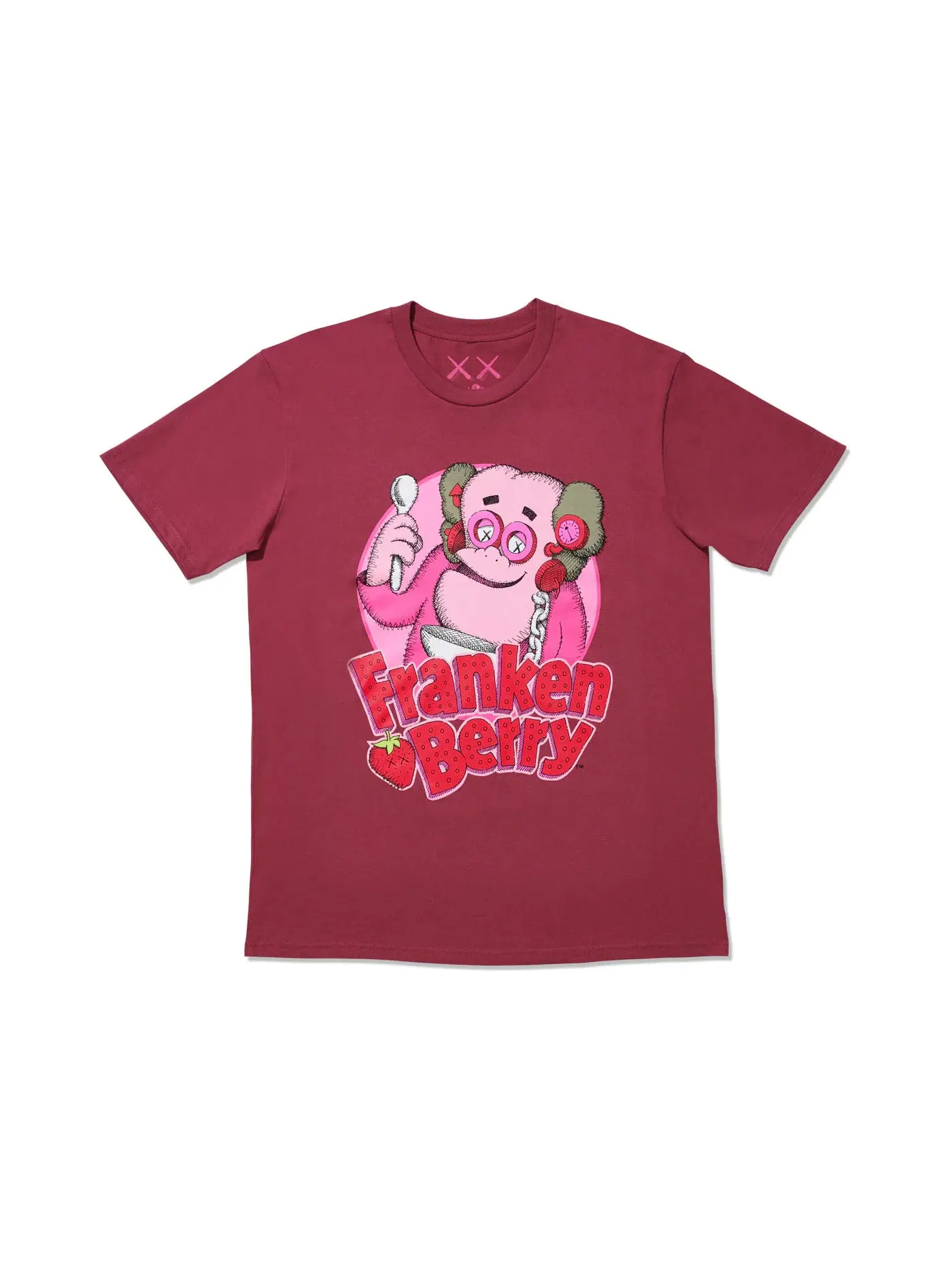 Мужская футболка с принтом KAWS x Monsters Franken Berry T-shirt — изображение 1 из 1, красный