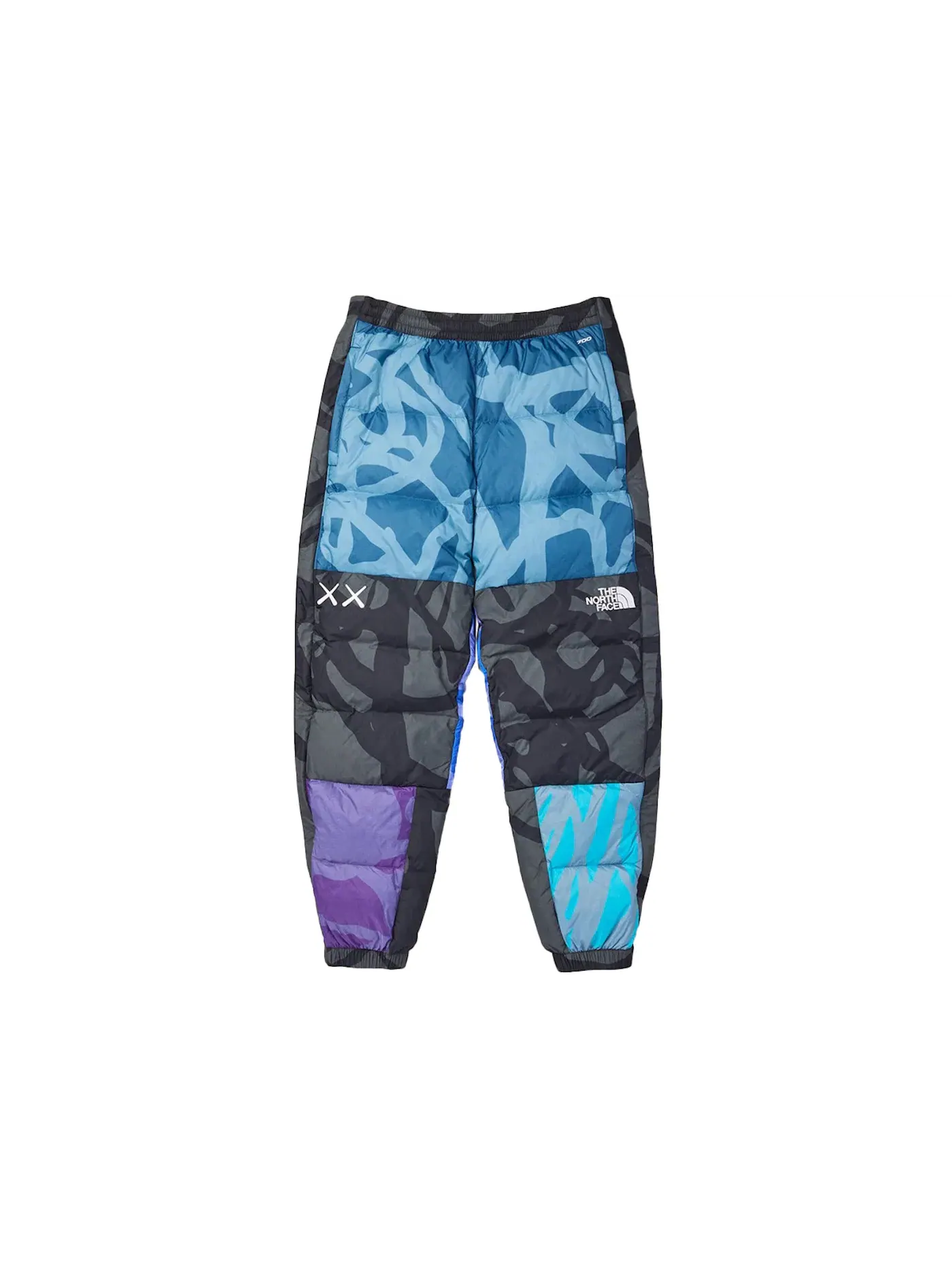 Мужские штаны с принтом Retro 1996 Nuptse Pants KAWS — изображение 1 из 1, синий