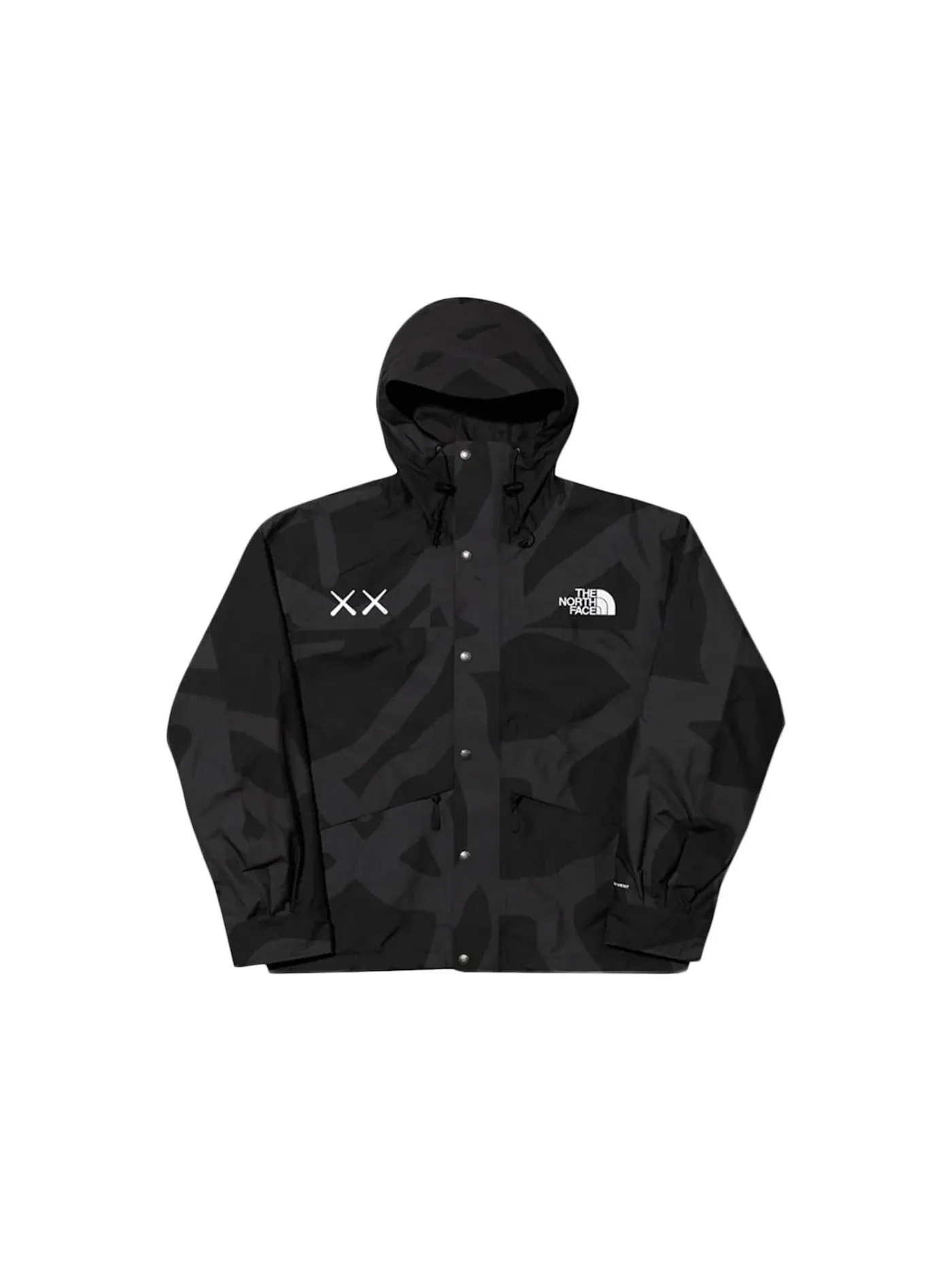 Мужская куртка с принтом Retro 1986 Mountain Jacket KAWS — изображение 1 из 2, черный