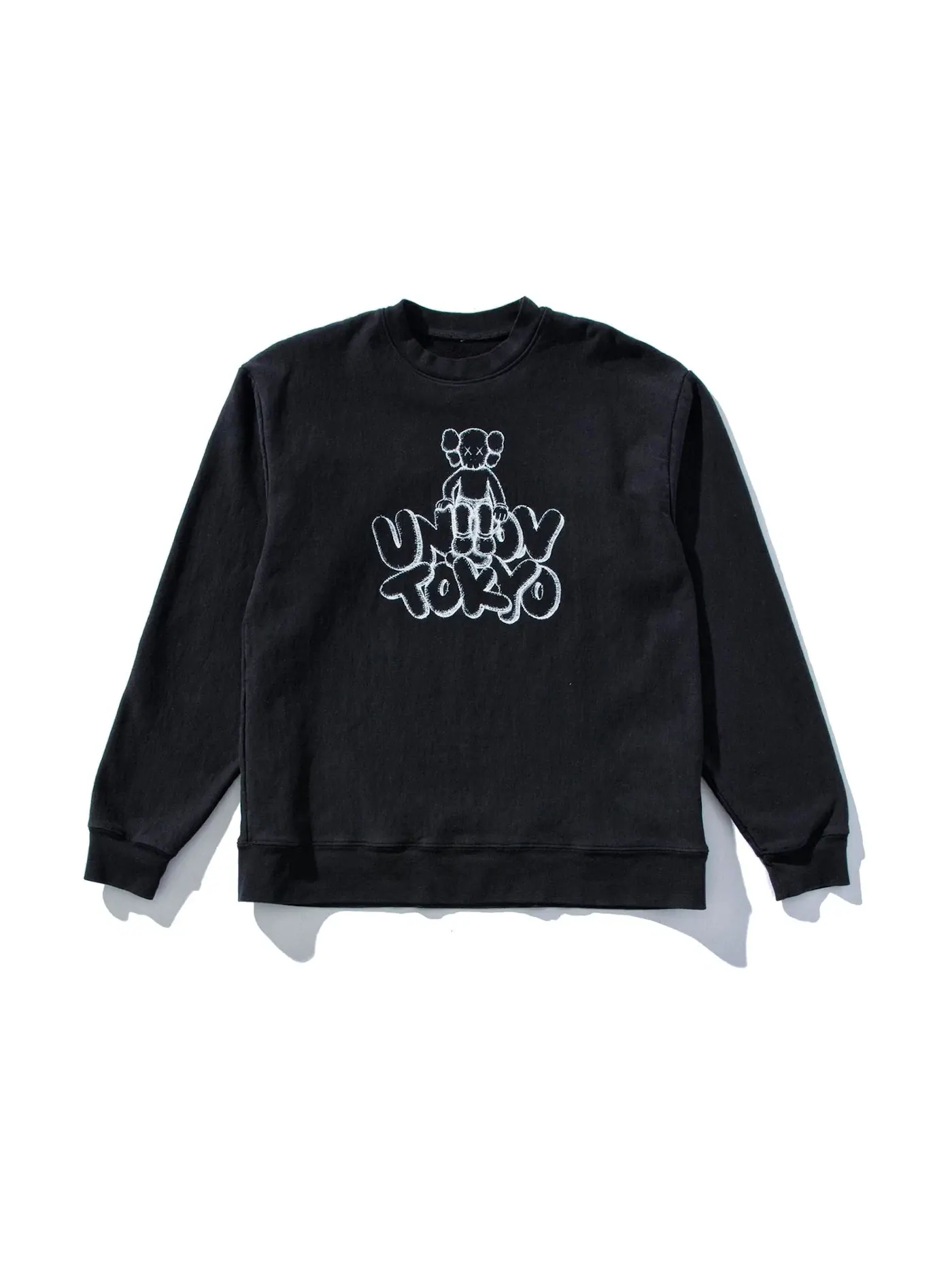 Мужской свитшот с принтом KAWS x Union Tokyo Crewneck — изображение 1 из 1, черный