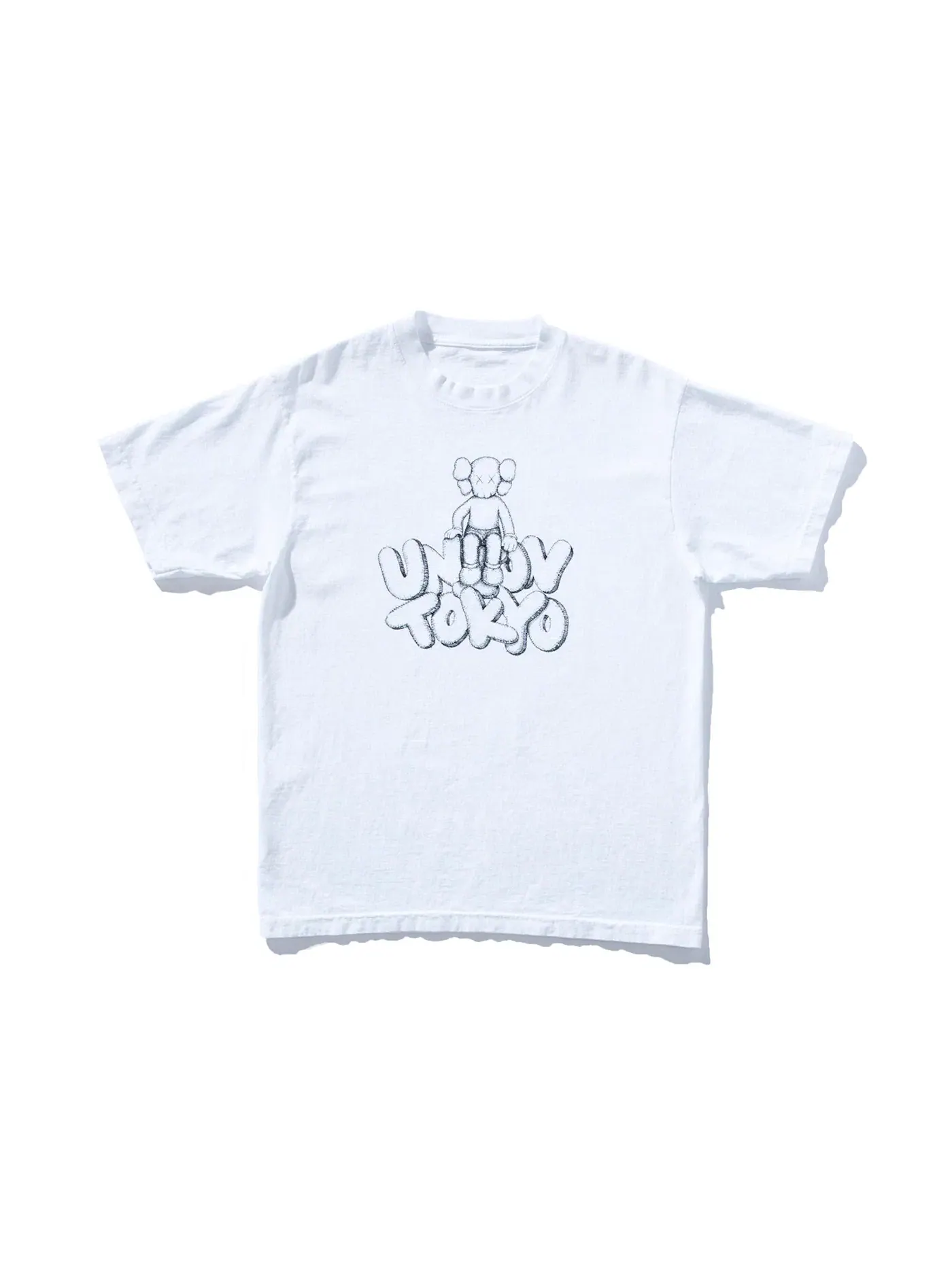 Мужская футболка с принтом KAWS x Union Tokyo Tee — изображение 1 из 1, белый