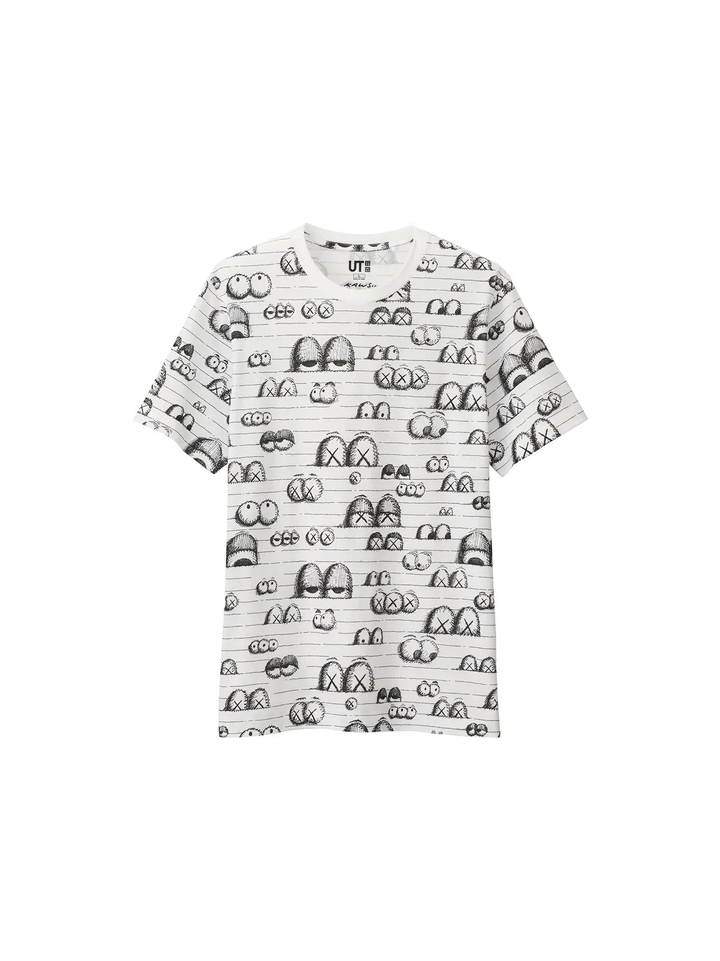 Детская футболка с принтом All Over Eyes KAWS Tee — изображение 1 из 1, белый