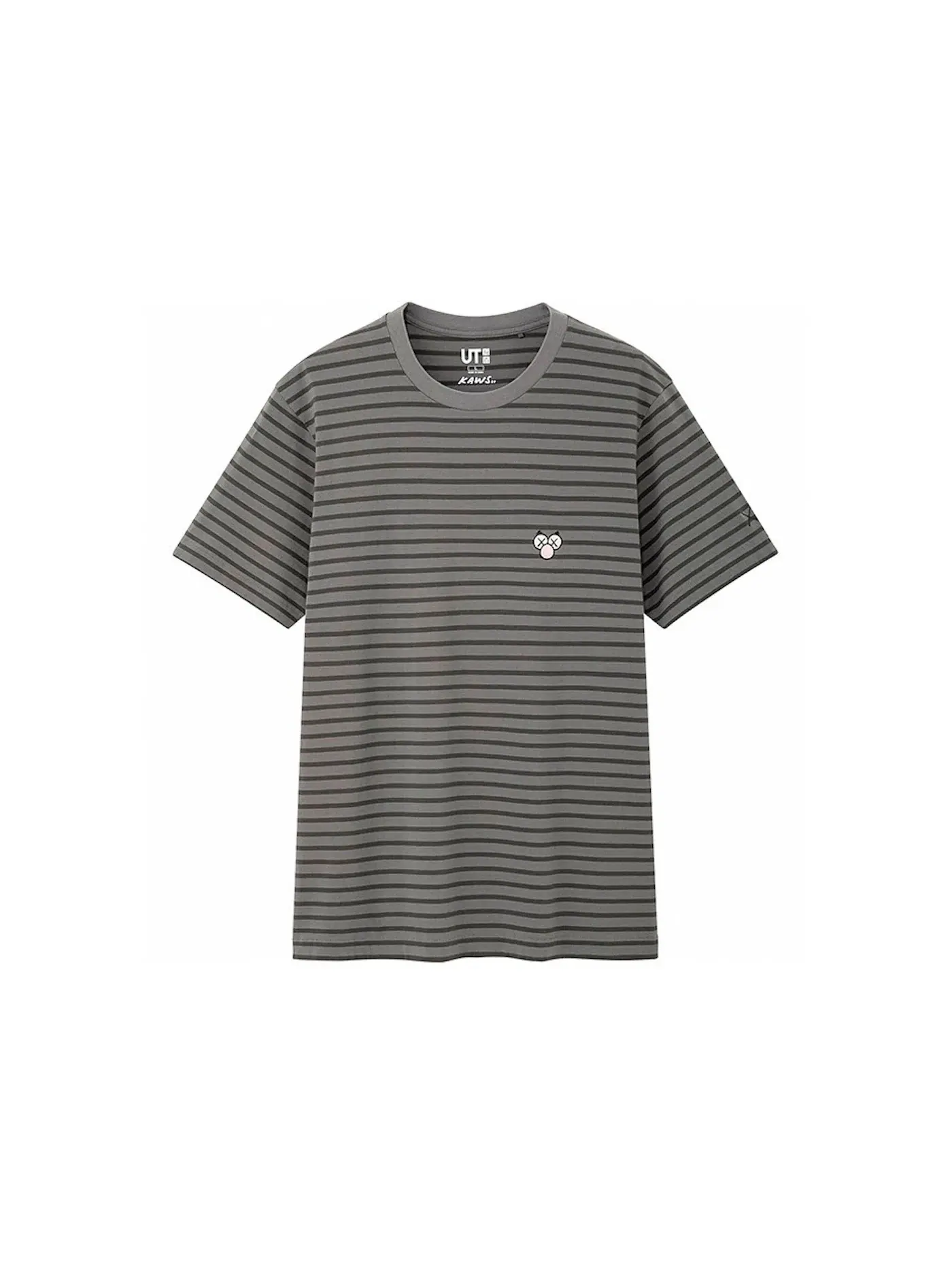 Мужская футболка с принтом KAWS BFF Striped Tee KAWS — изображение 1 из 1, серый