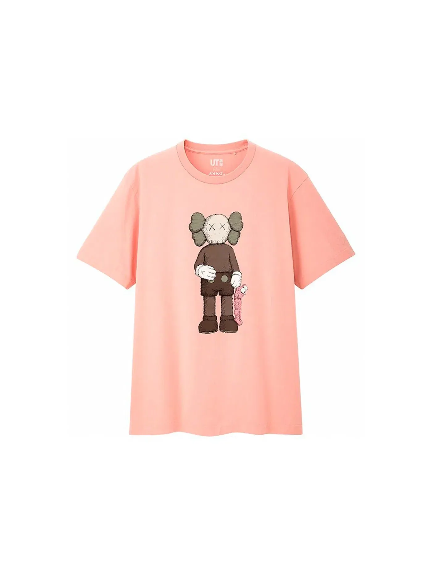 Мужская футболка с принтом KAWS x Uniqlo Companion Tee (US Sizing) — изображение 1 из 1, розовый