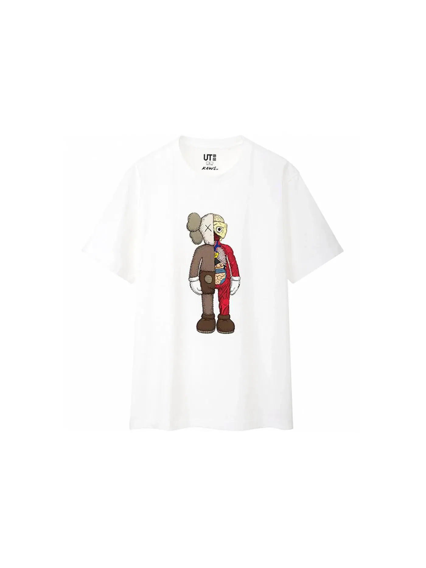 Мужская футболка с принтом KAWS Flayed Companion Tee (US Sizing) KAWS — изображение 1 из 1, белый
