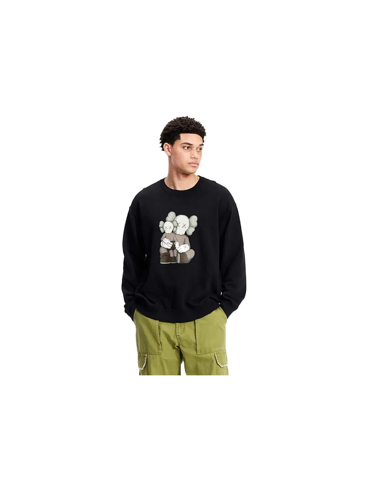 Детское лонгслив с принтом Sweatshirt (US Sizing) KAWS — изображение 2 из 3, черный