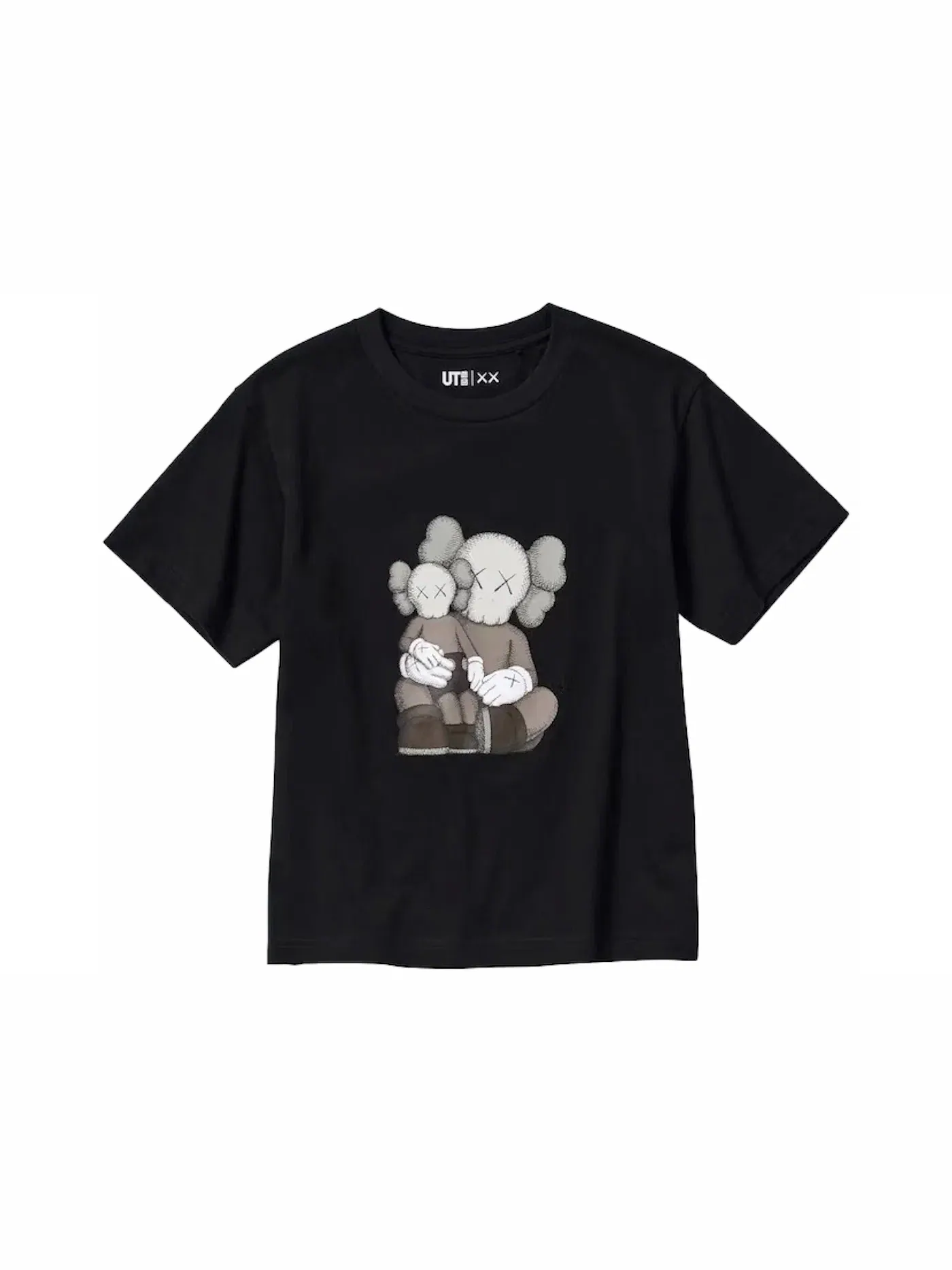 Детская футболка с принтом KAWS x Uniqlo Kids UT Short Sleeve Graphic T-shirt — изображение 1 из 2, черный